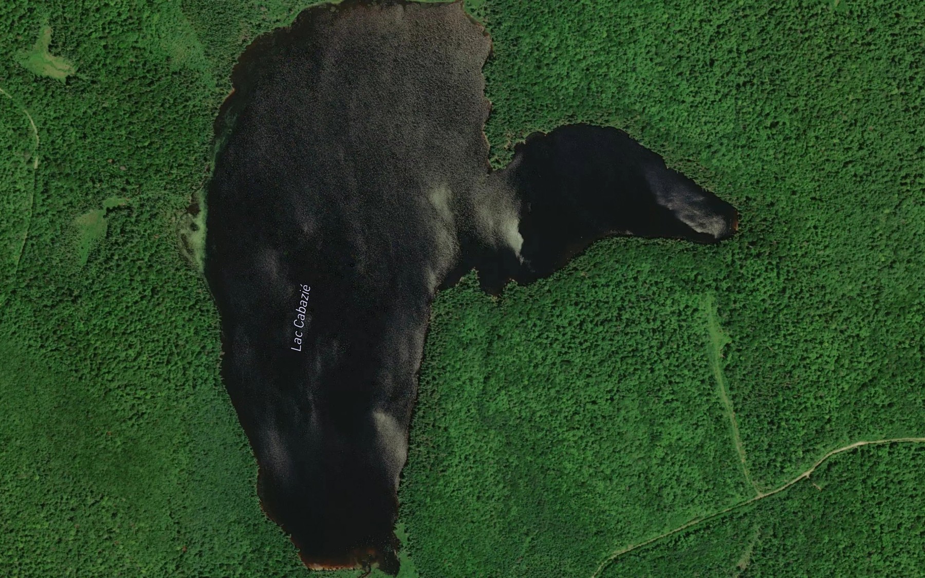 Satellite map of the Lac Cabazie