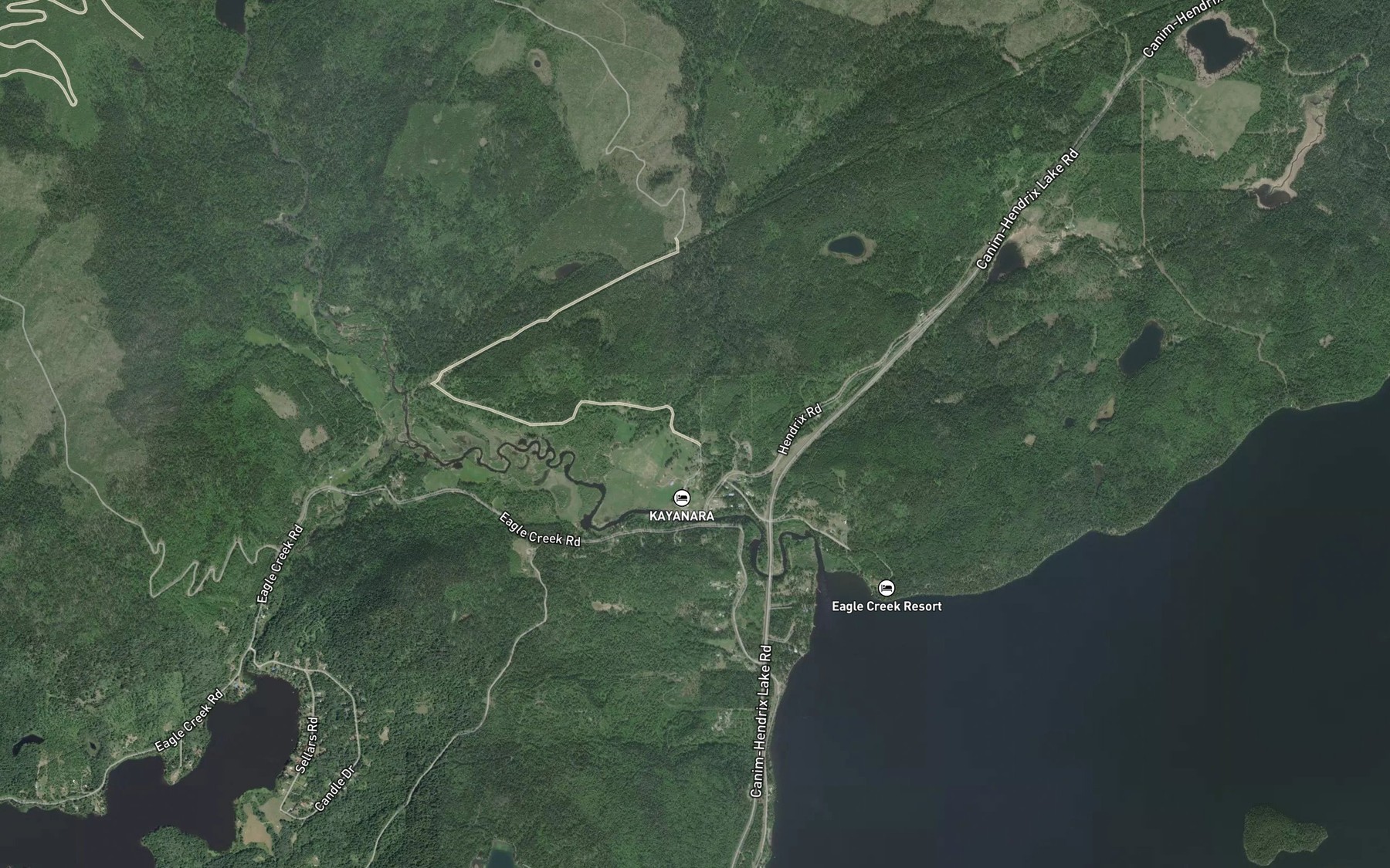 Satellite map of the Christmas Creek