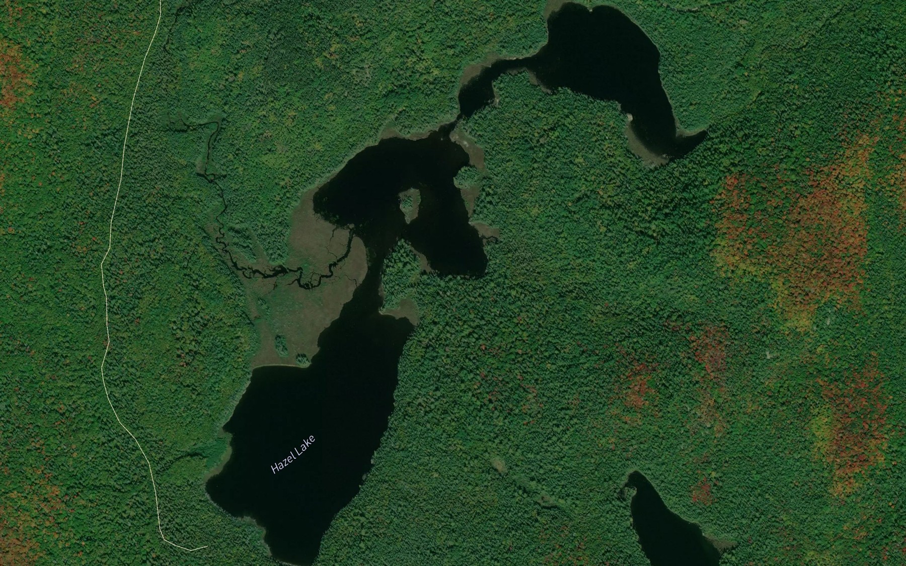 Satellite map of the Hazel Lake