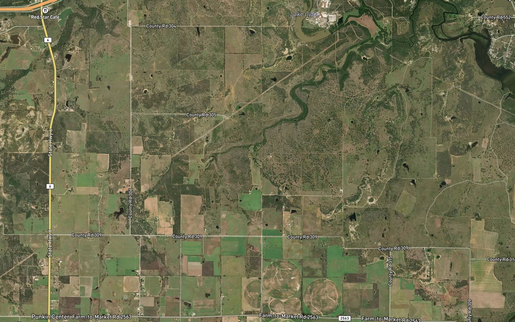 Satellite map of the McGough Springs