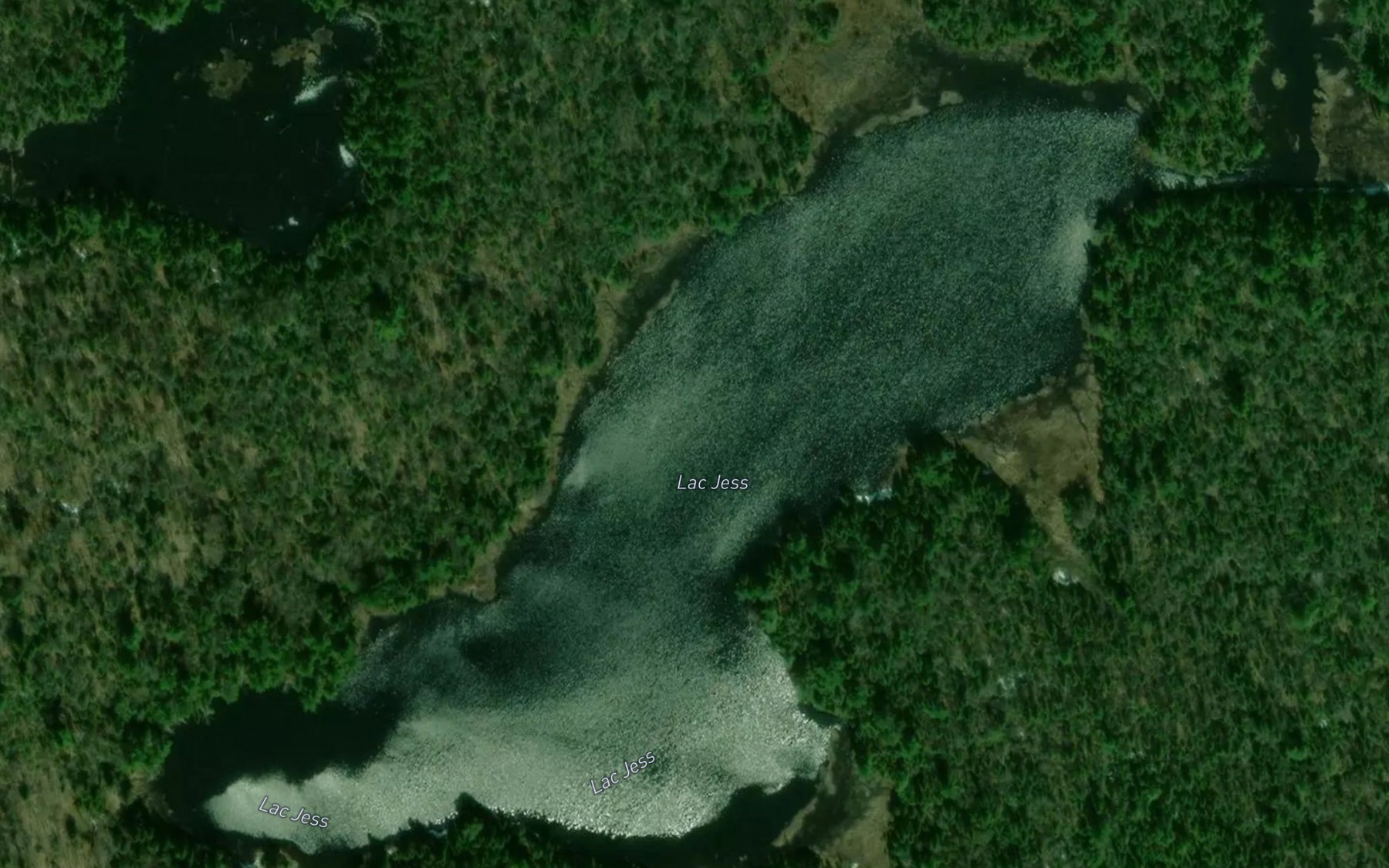 Satellite map of the Lac Jess