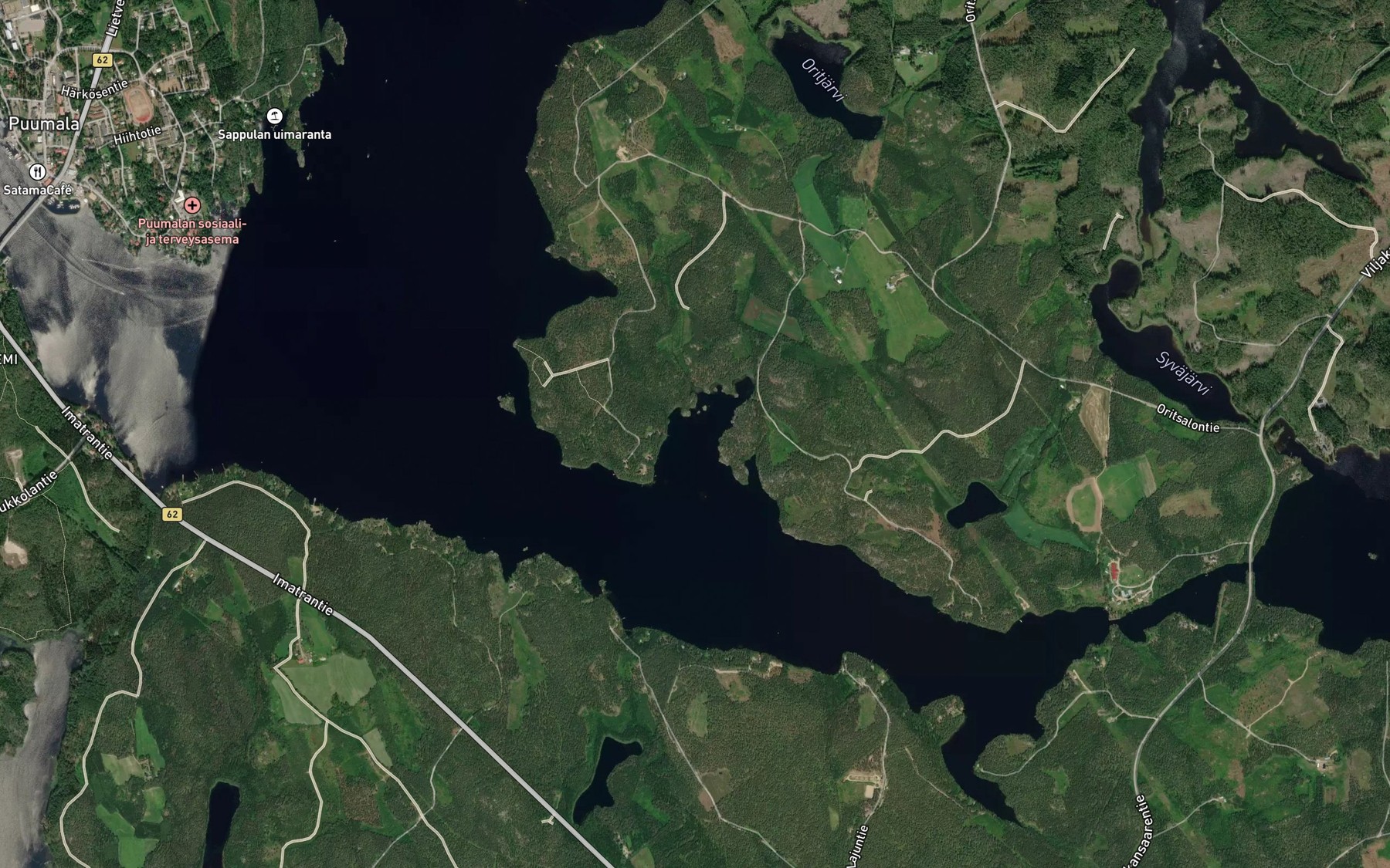 Satellite map of the Mutikonlahti