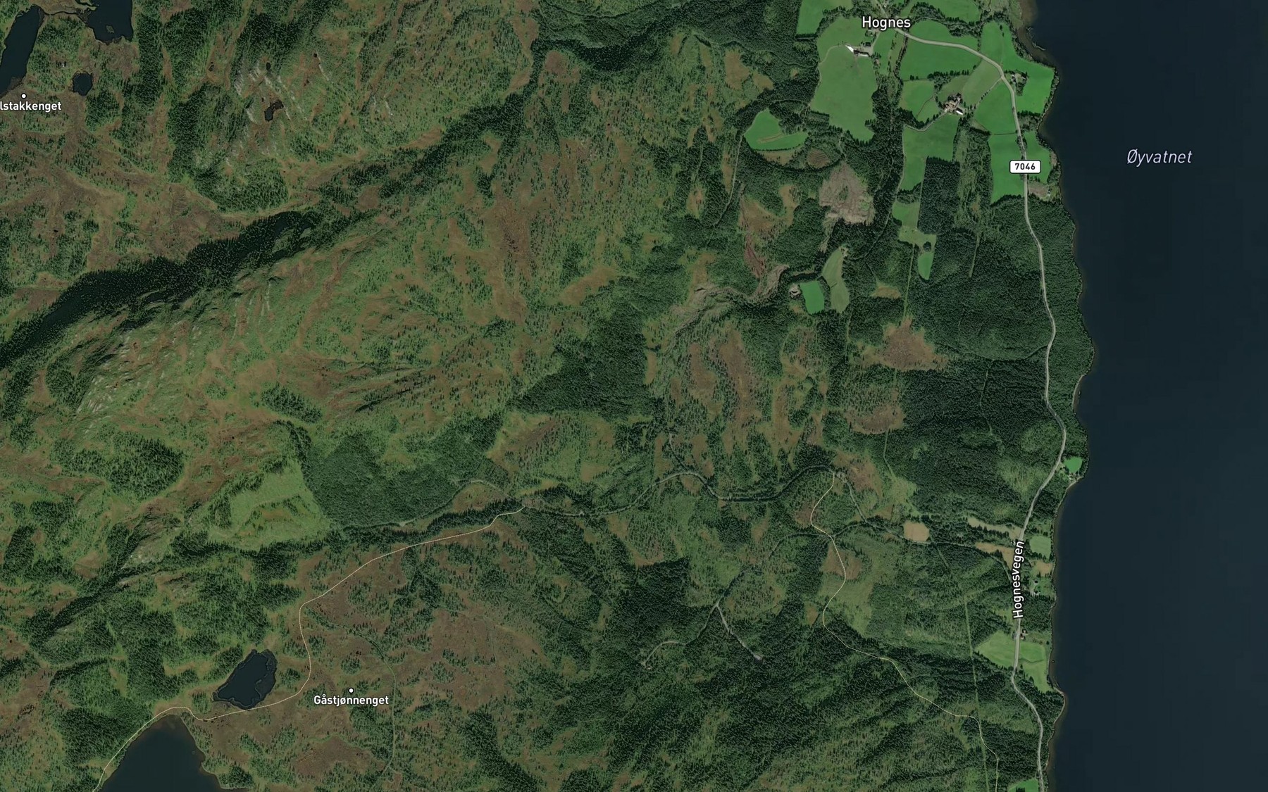 Satellite map of the Hyllbekken