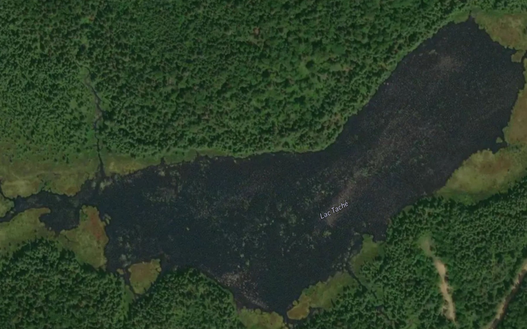 Satellite map of the Lac Tache