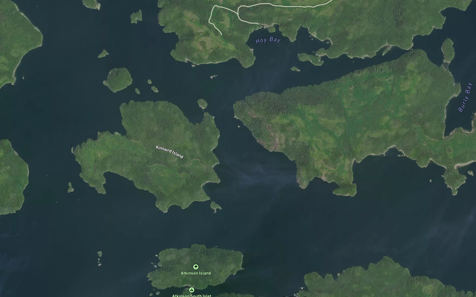 Satellite map of the Dunsany Passage