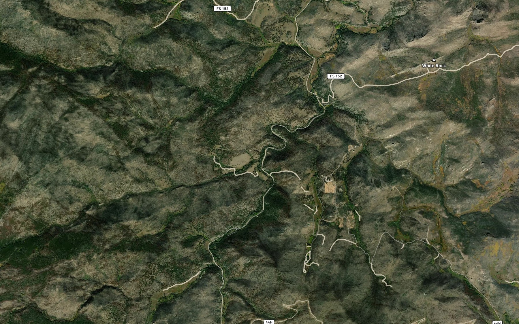 Satellite map of the Fish Creek
