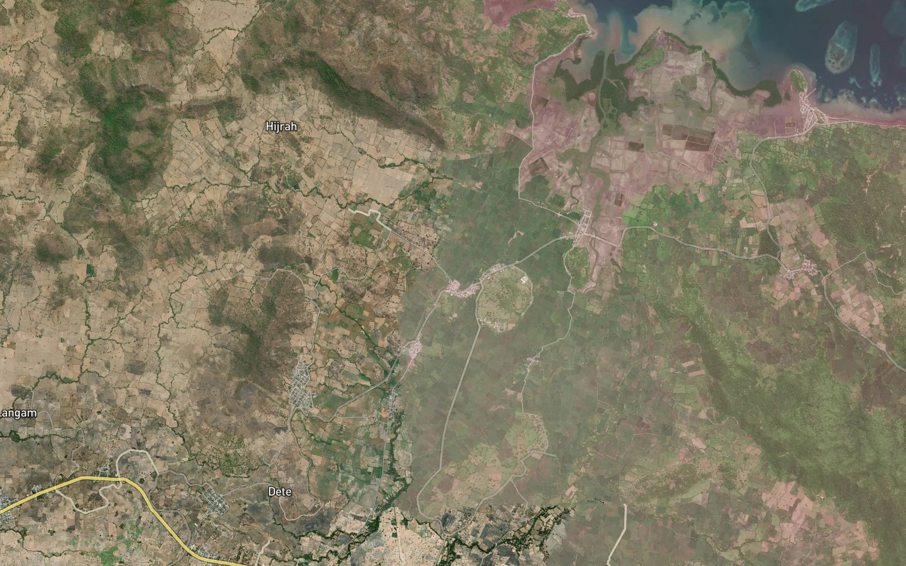 Satellite map of the Bendung Lape