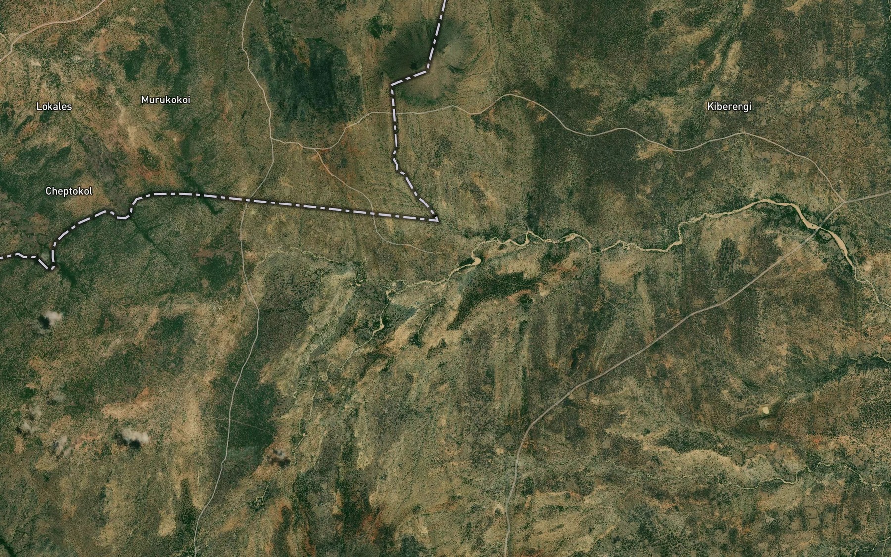 Satellite map of the Kanyerus
