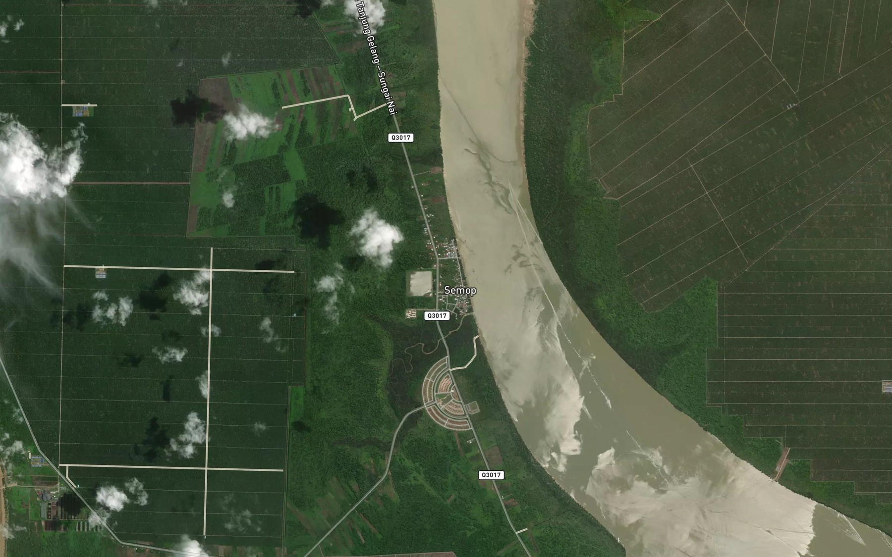 Satellite map of the Sungai Semup
