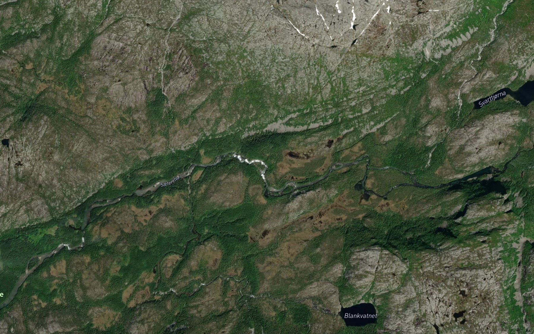 Satellite map of the Fallforsen
