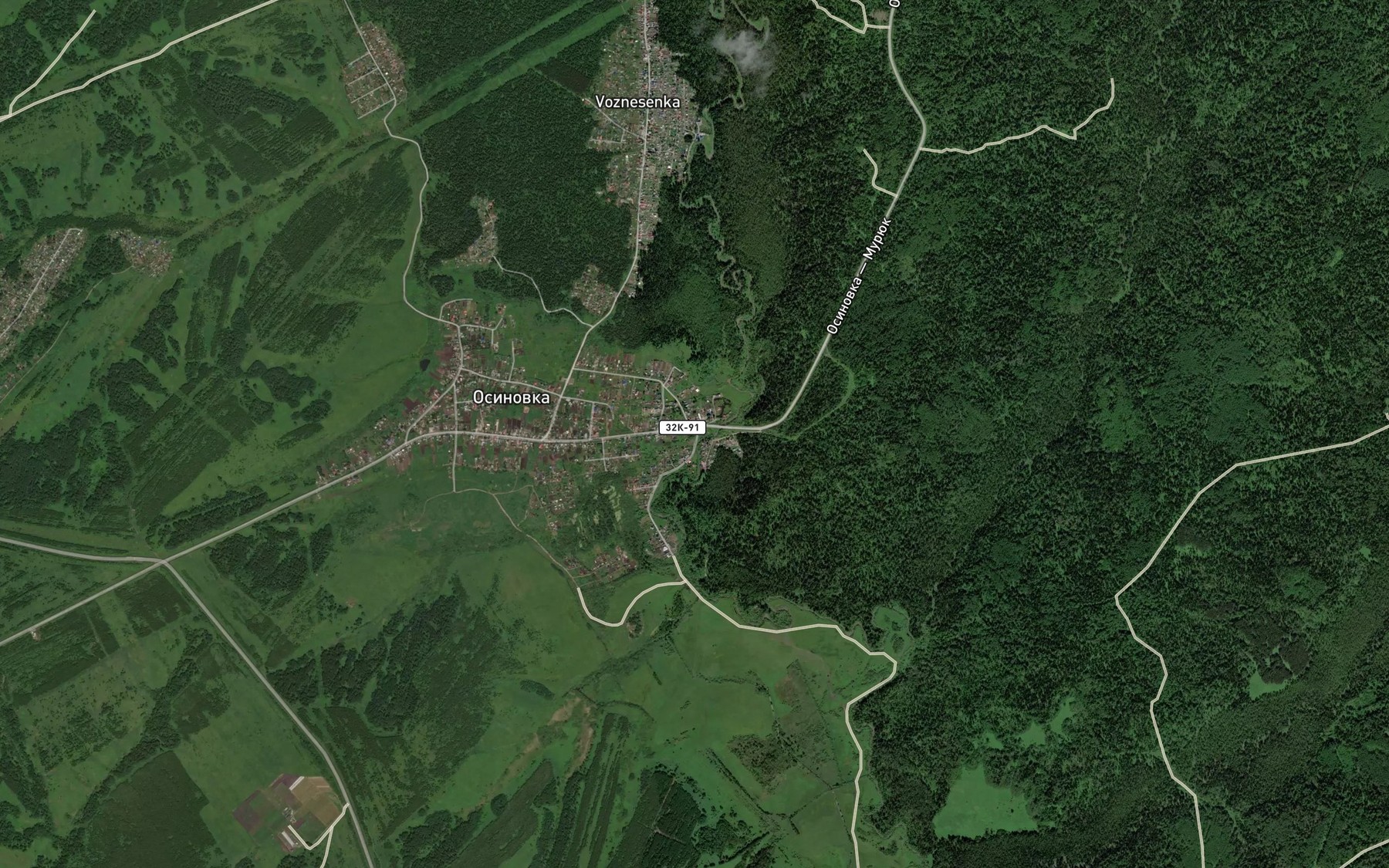 Satellite map of the Osinovka