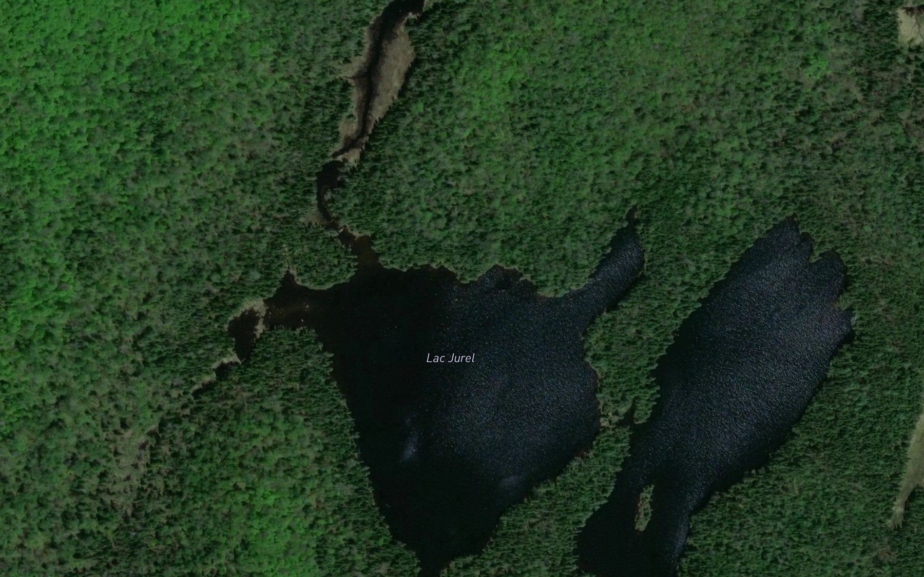 Satellite map of the Lac Jurel