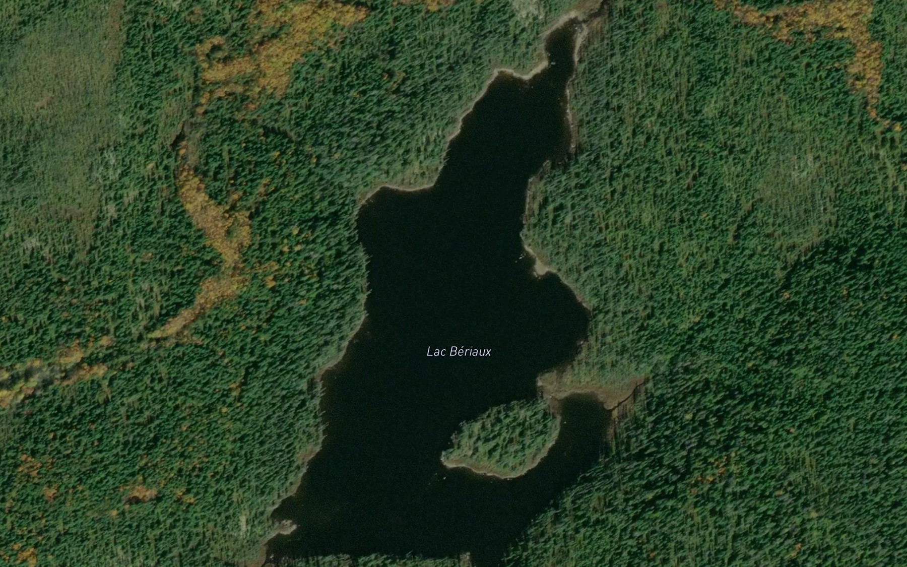 Satellite map of the Lac Beriaux