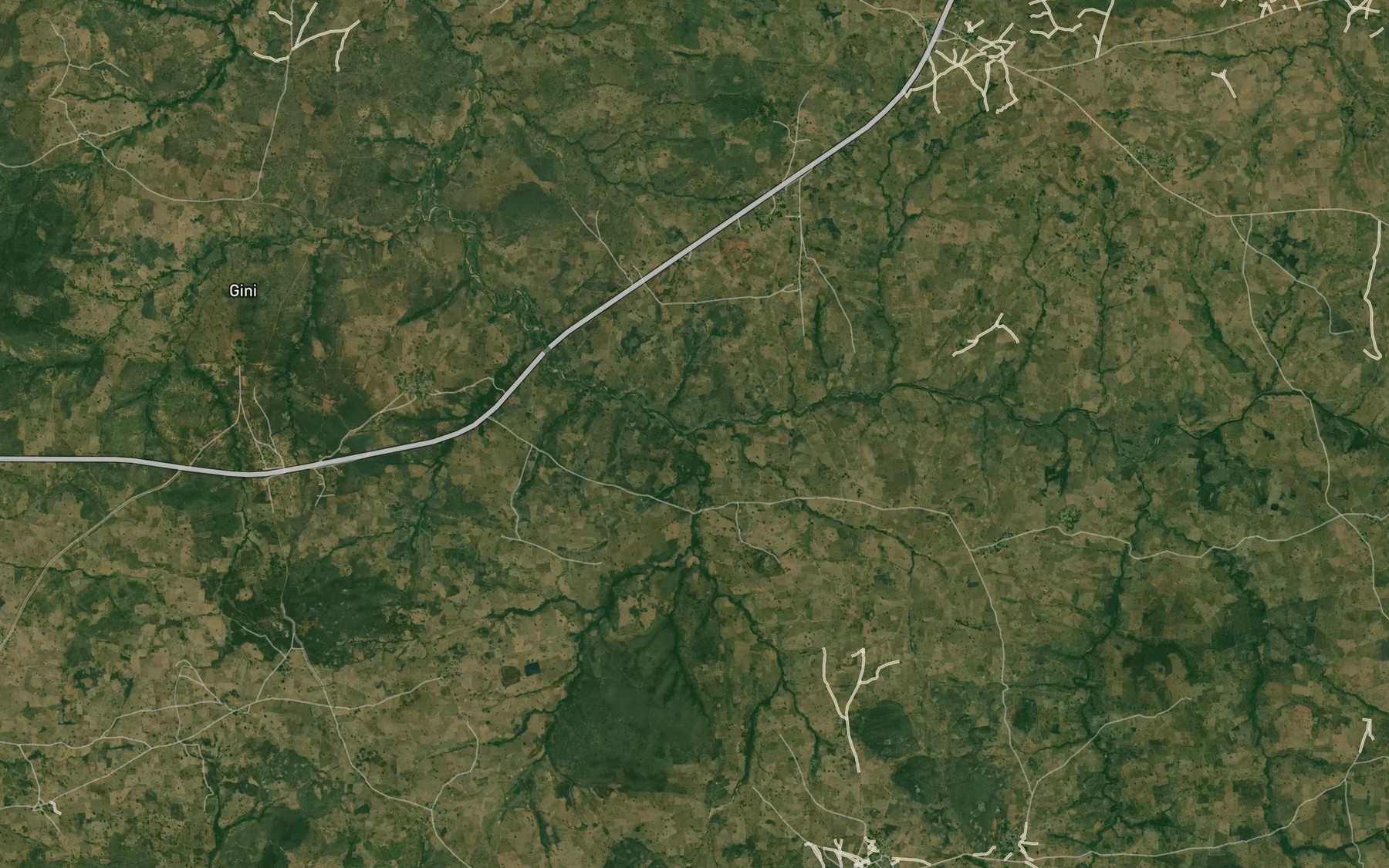 Satellite map of the River Gwadna
