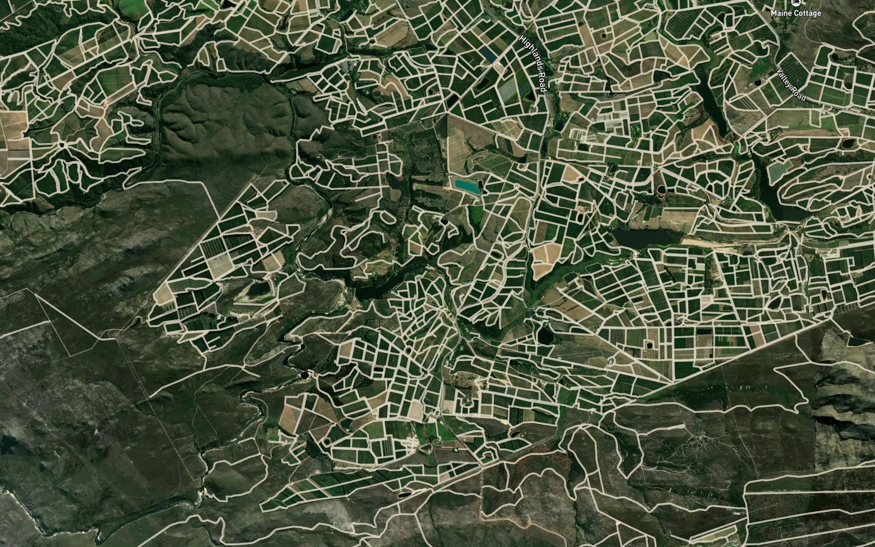 Satellite map of the Kromrivier