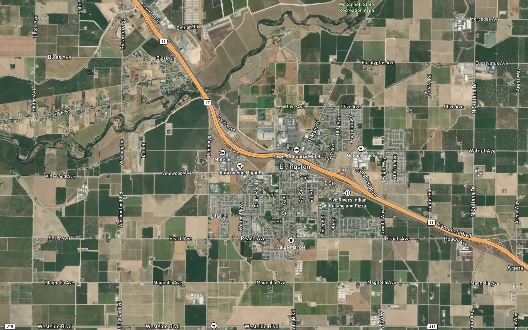 Satellite map of the Hammatt Lateral