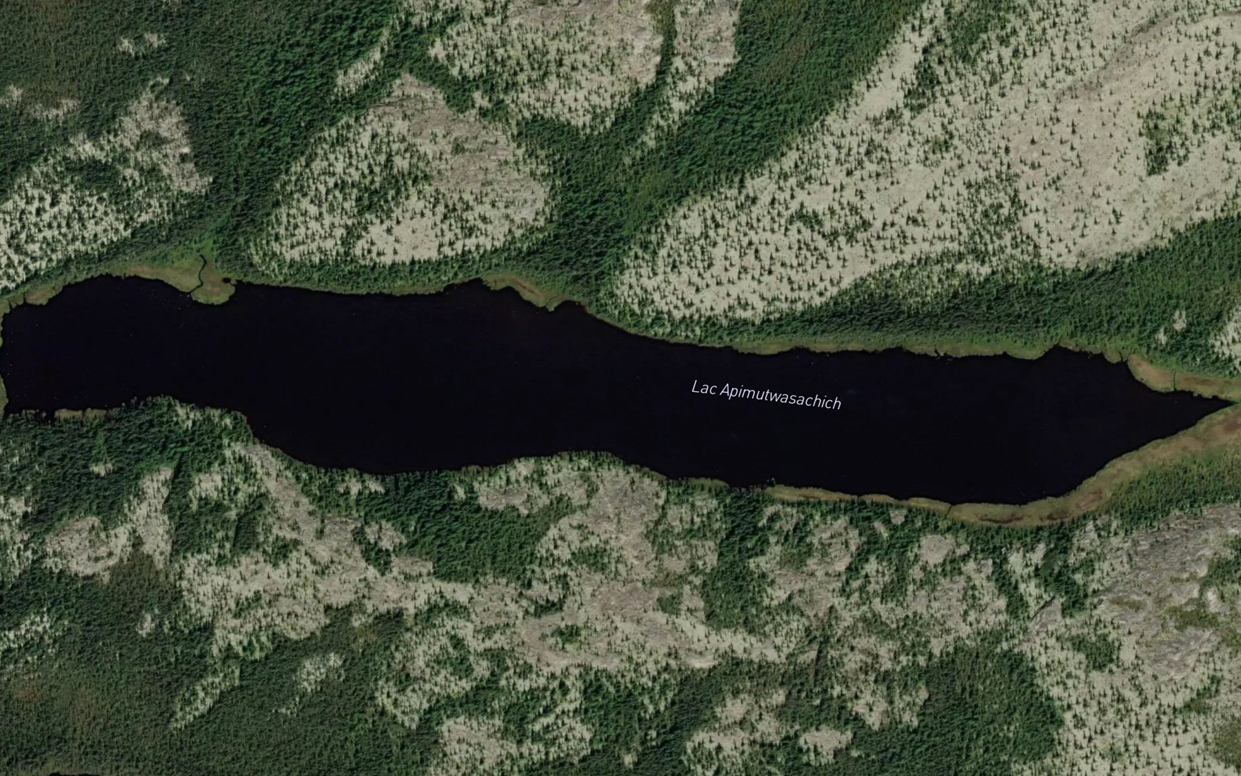 Satellite map of the Lac Apimutwasachich