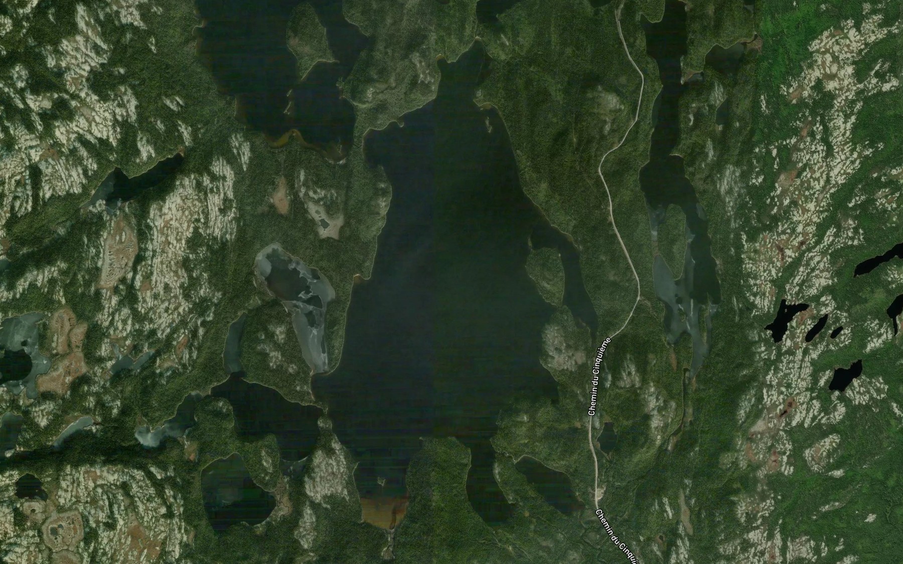 Satellite map of the Lac Aliecte