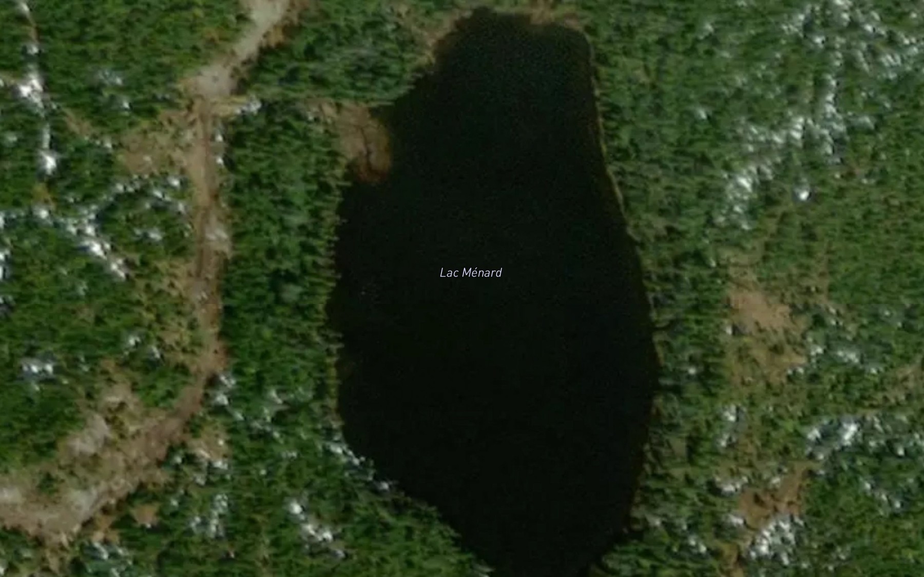 Satellite map of the Lac Menard