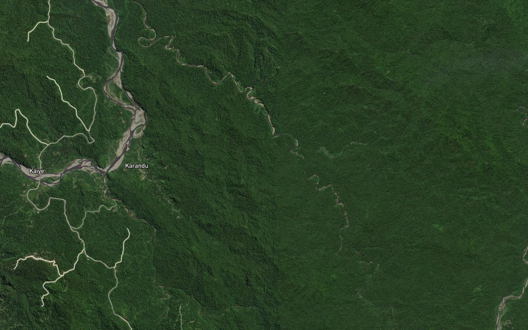 Satellite map of the Rofula Creek
