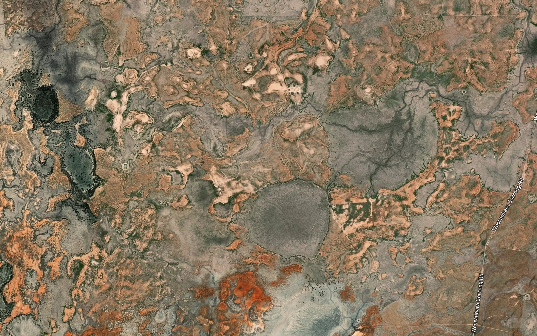 Satellite map of the Dry Lake
