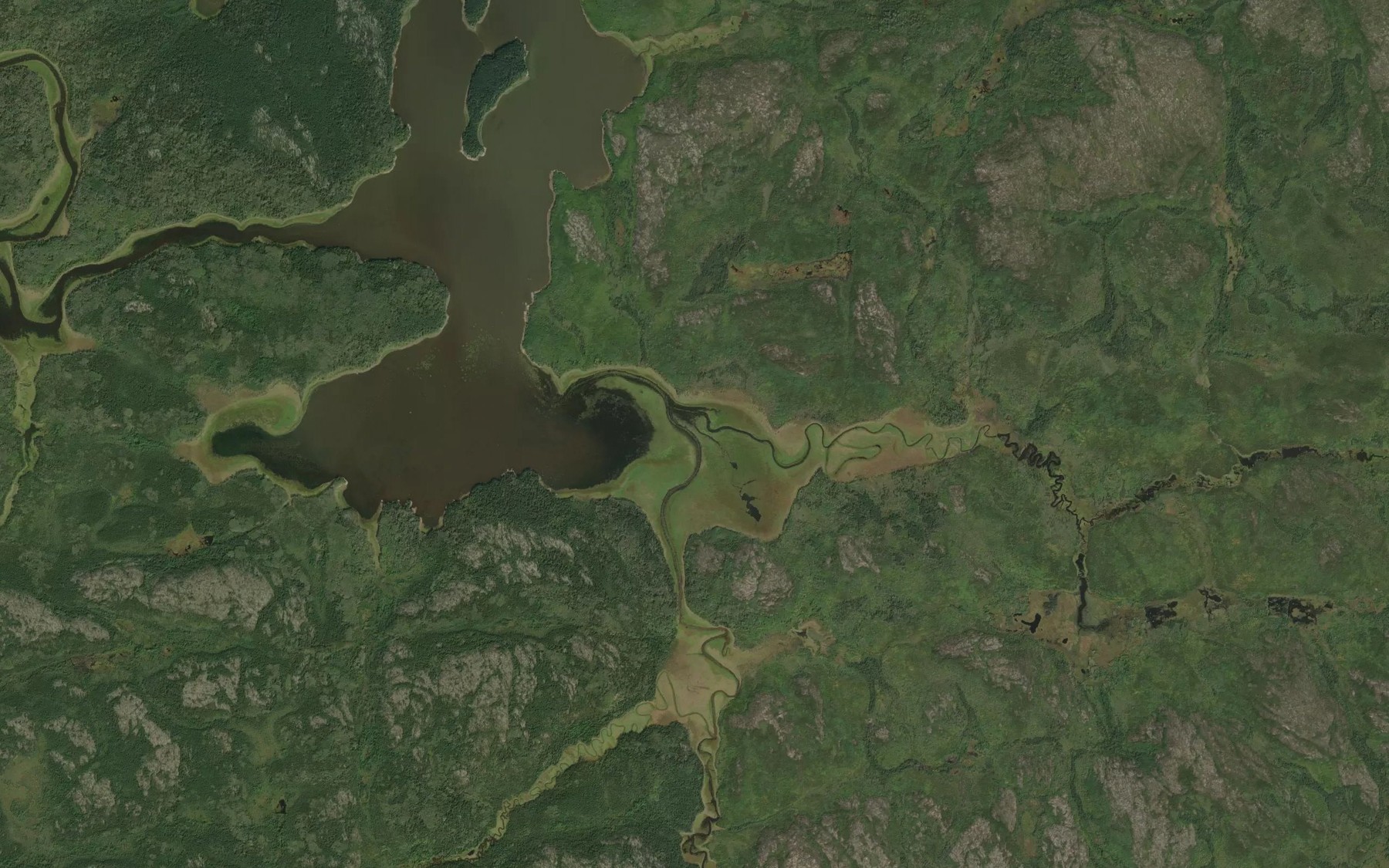 Satellite map of the Wuchusk River