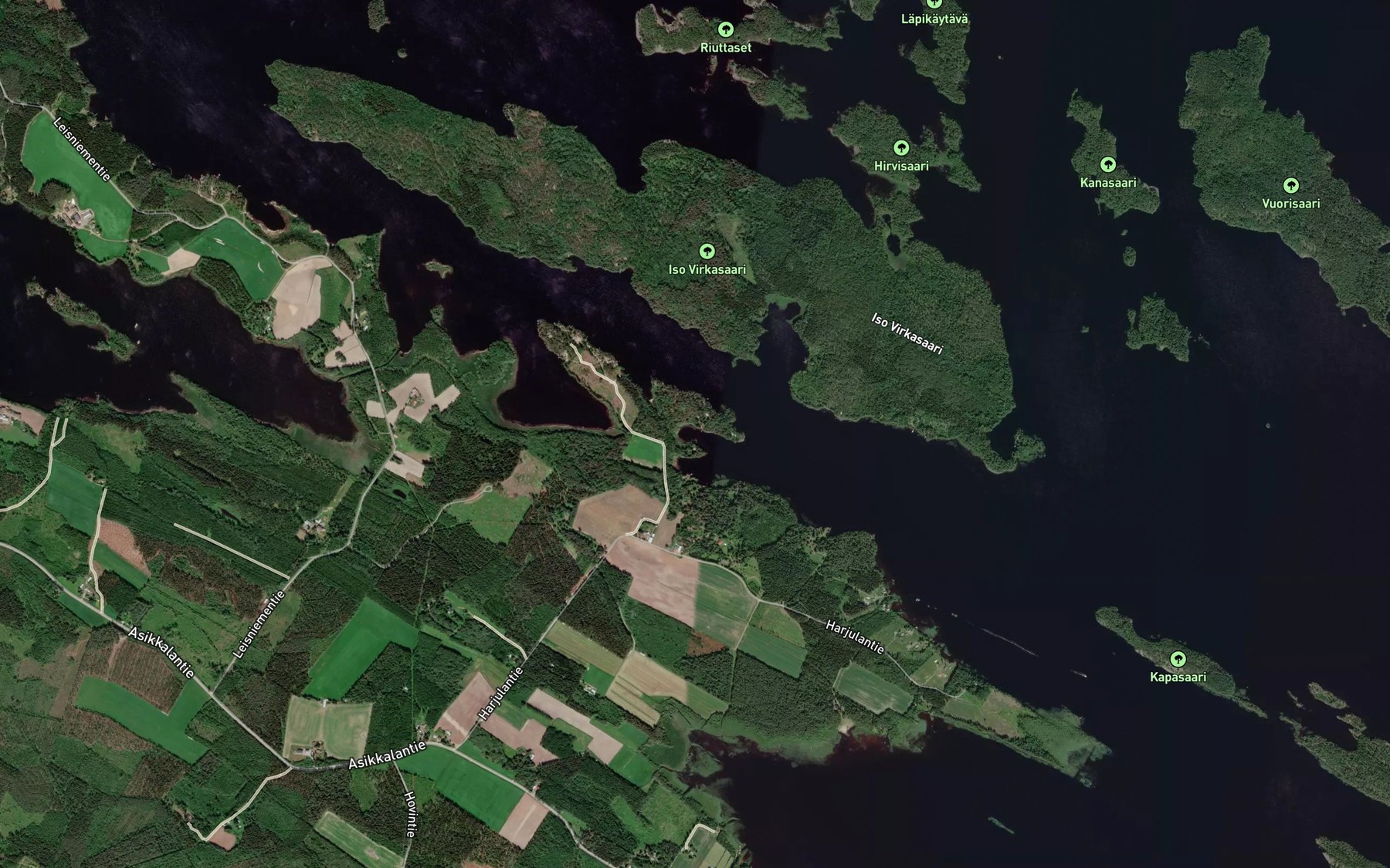 Satellite map of the Terskanlahti