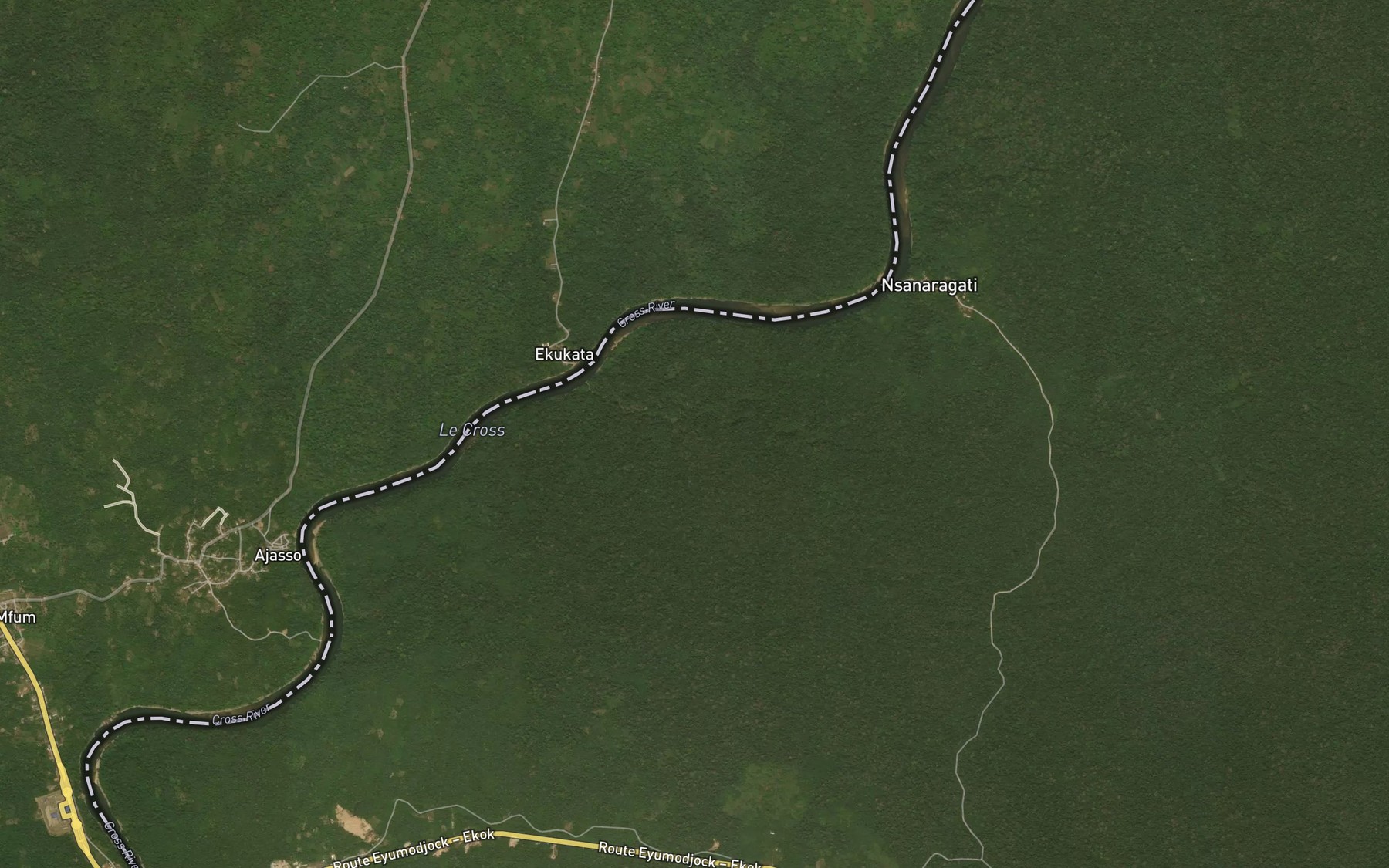 Satellite map of the Asenem