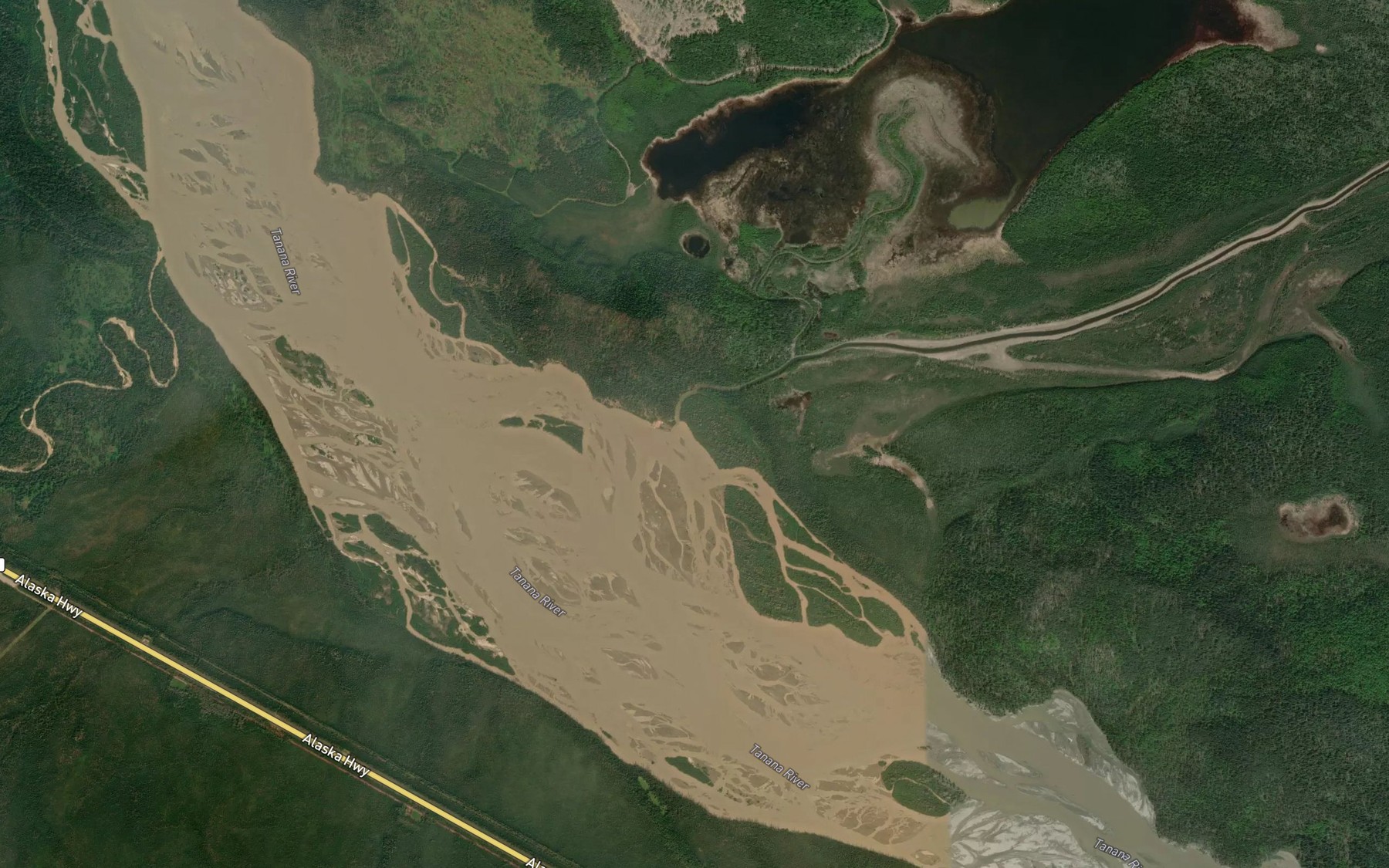 Satellite map of the George Creek