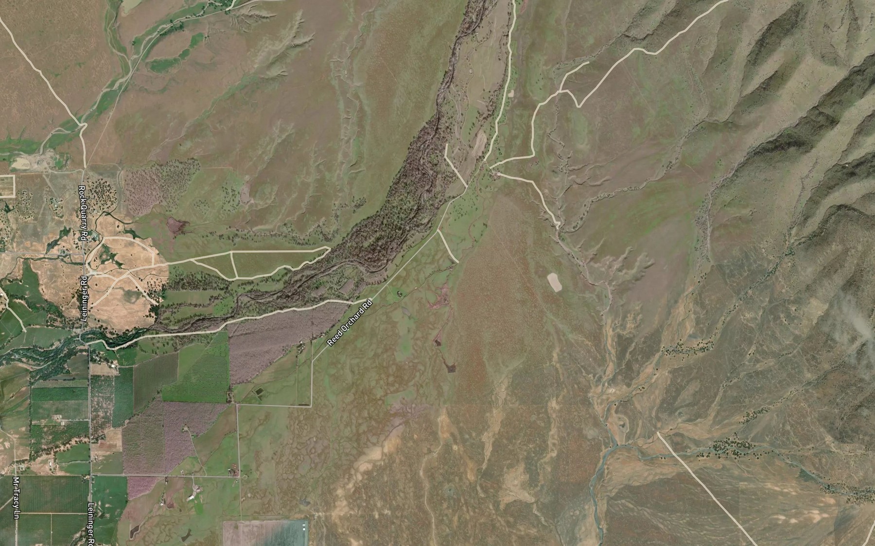 Satellite map of the Deer Creek Irrigation Ditch