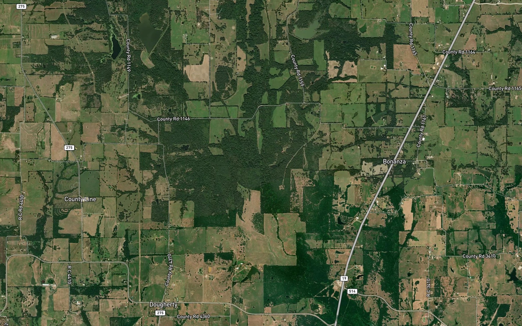 Satellite map of the Big Creek