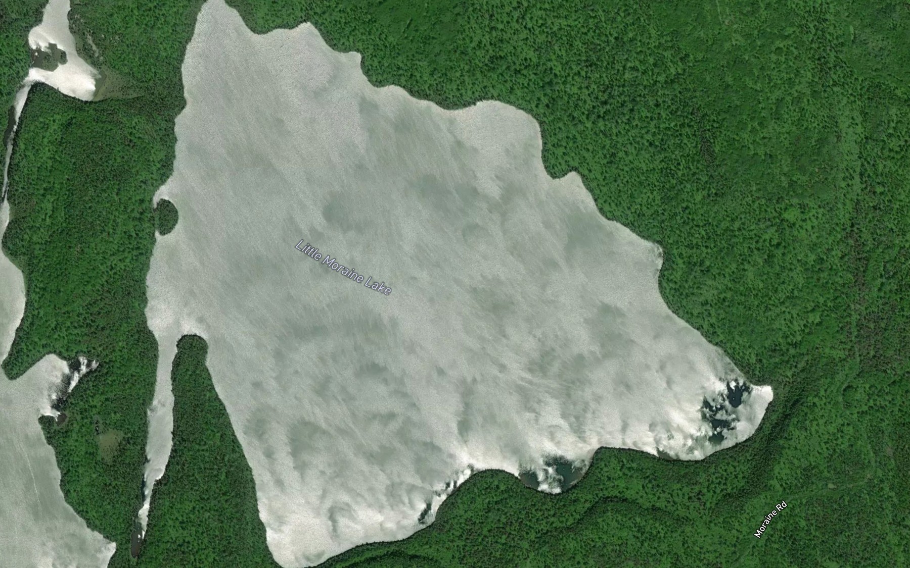 Satellite map of the Little Moraine Lake