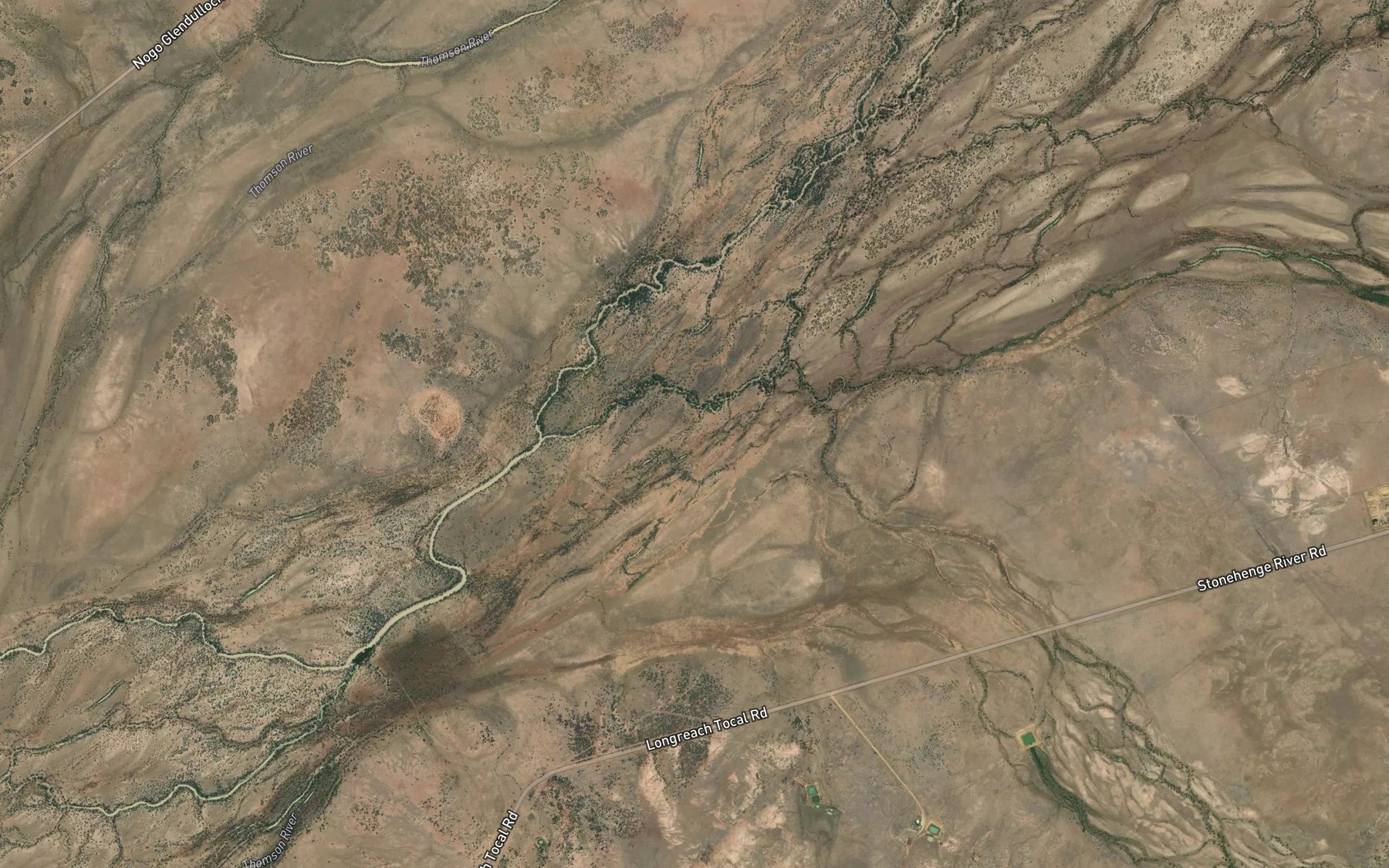 Satellite map of the Black Gin Creek
