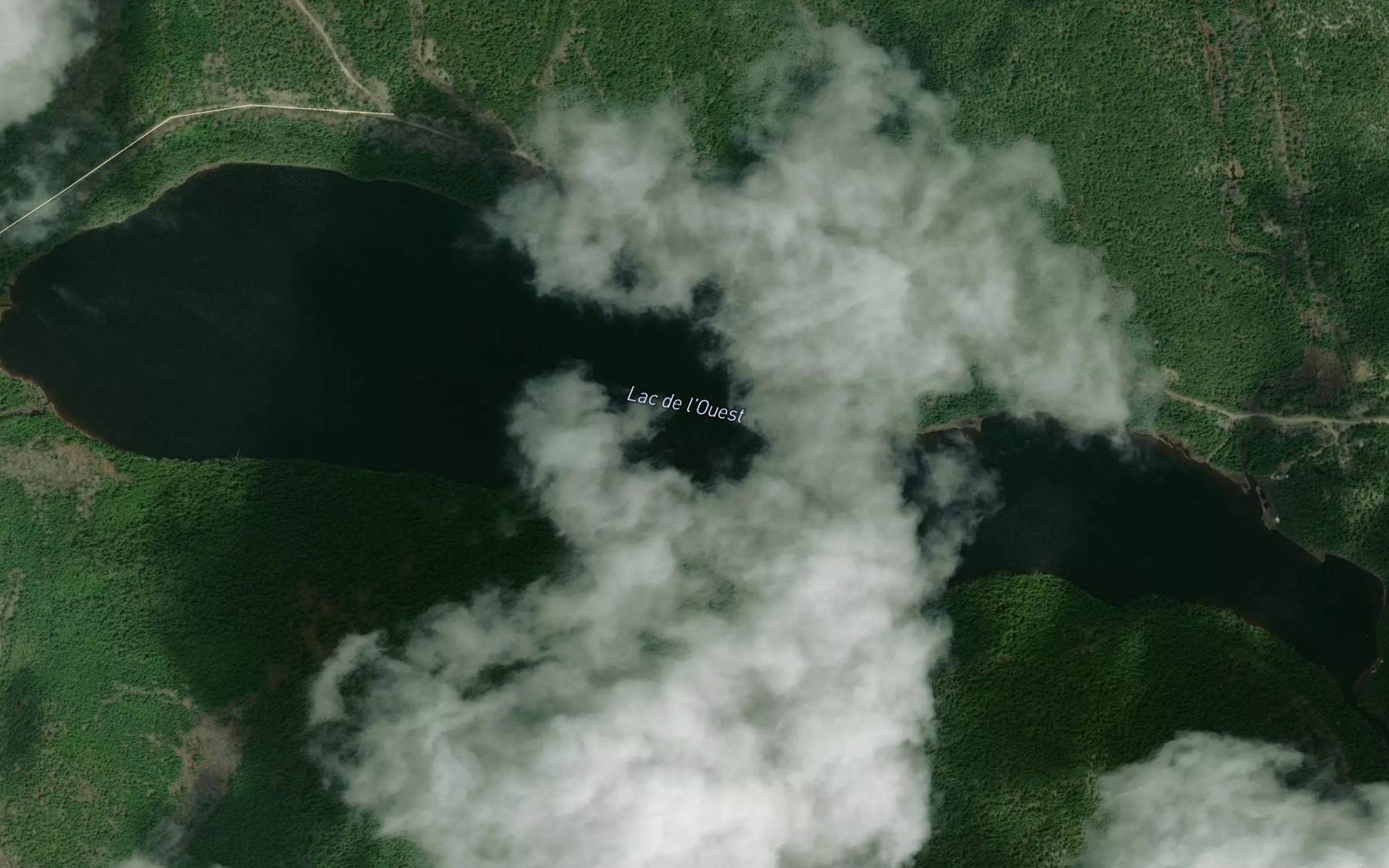 Satellite map of the Lac de l'Ouest