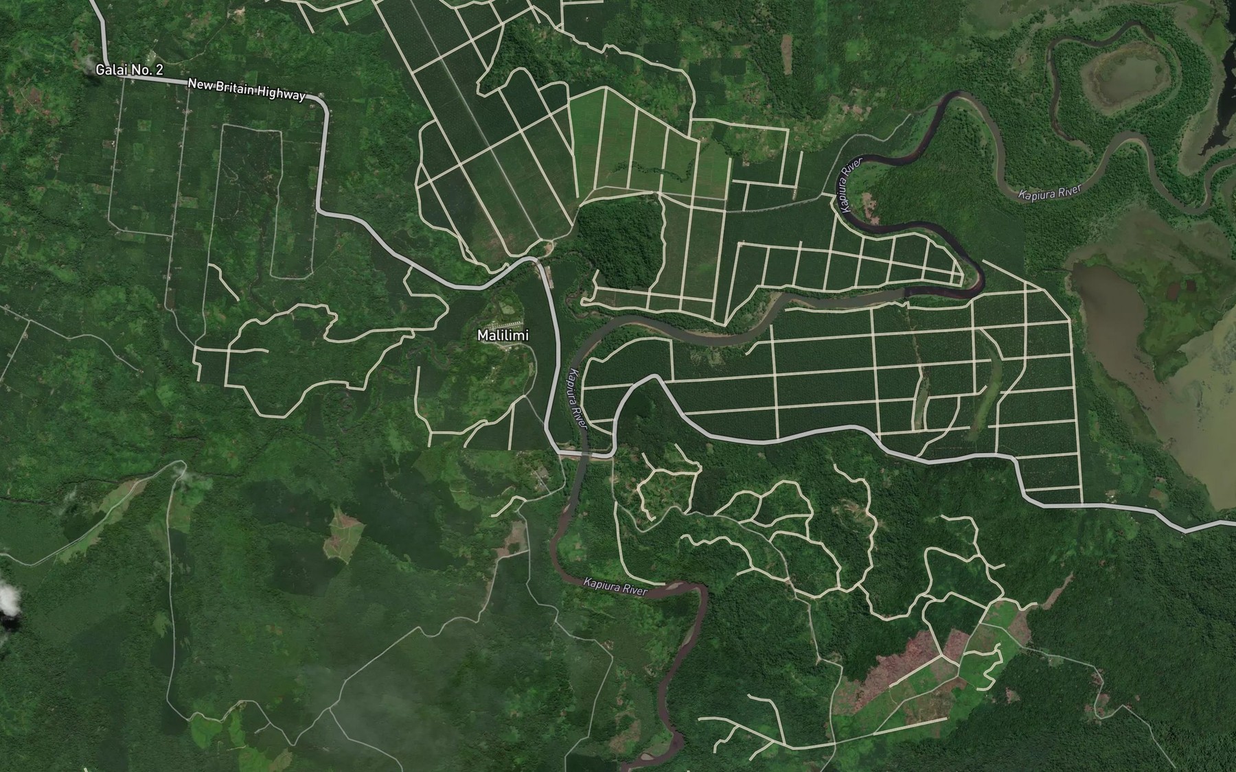 Satellite map of the Aum River