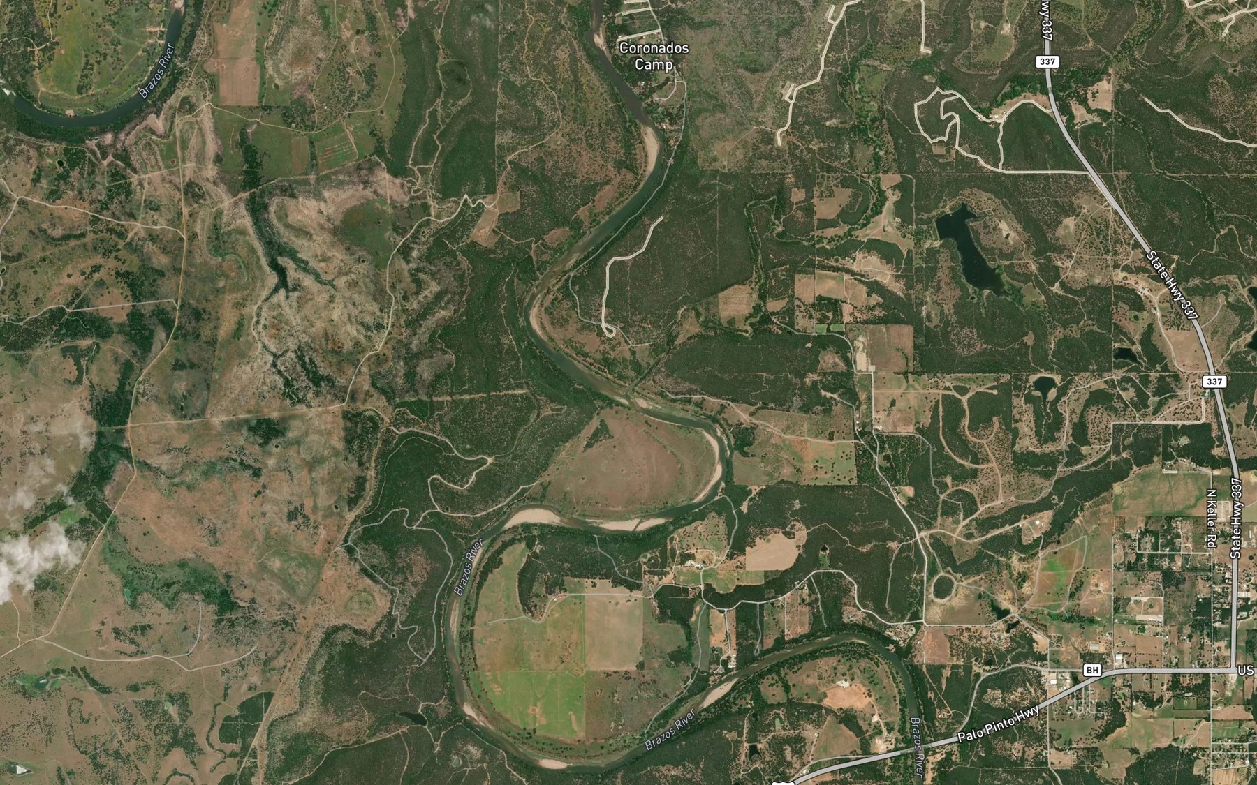 Satellite map of the Turkey Creek