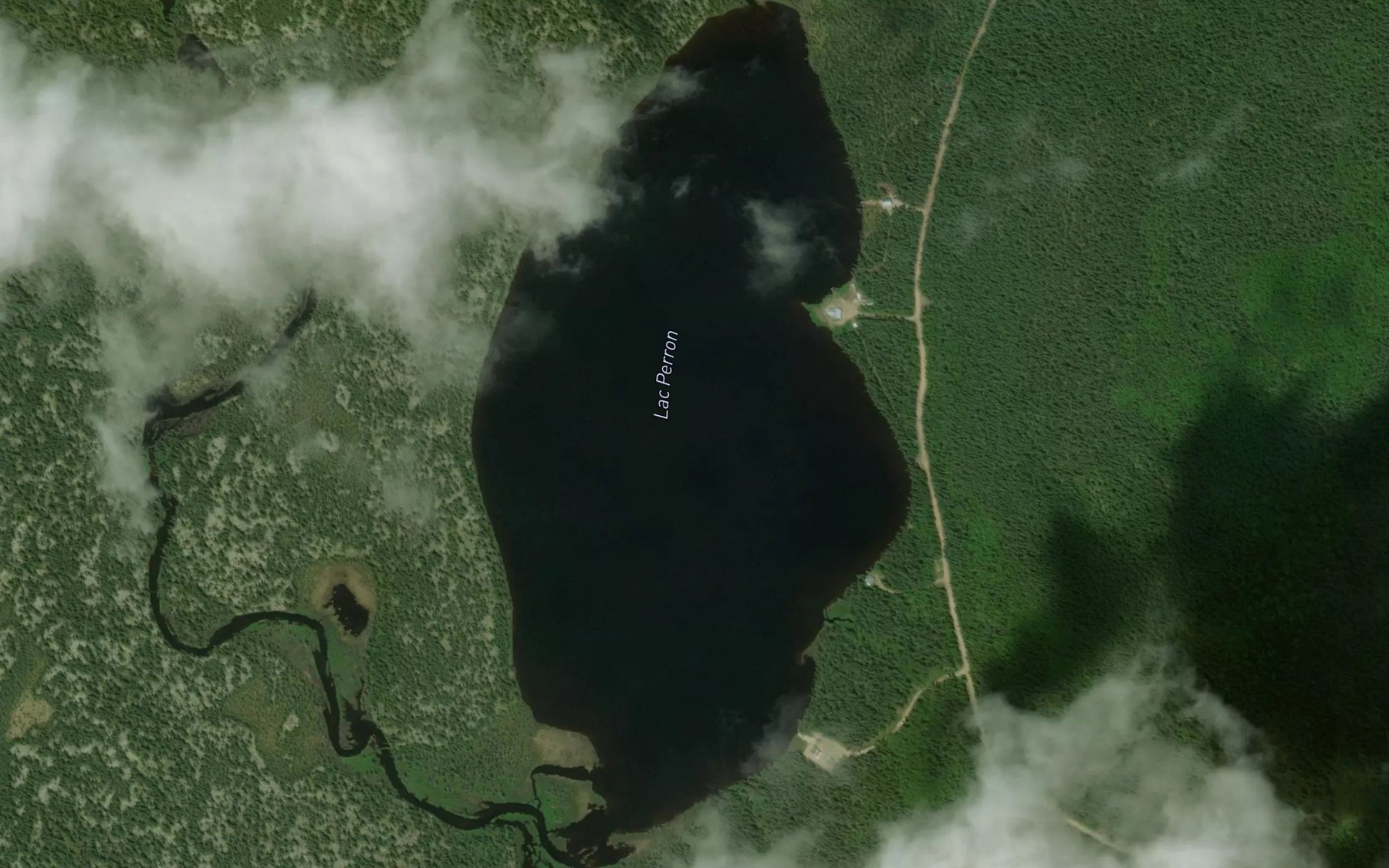 Satellite map of the Lac Perron