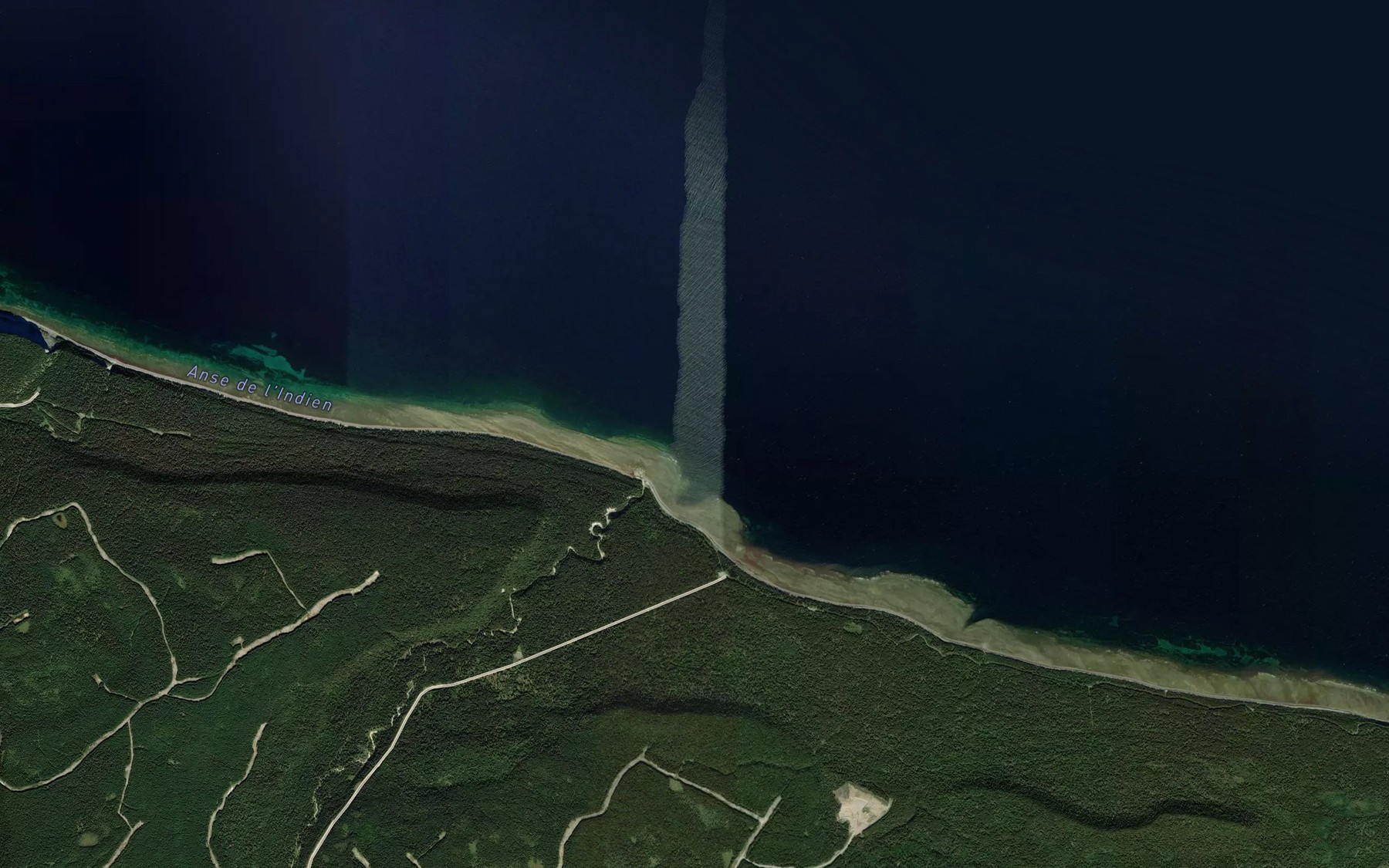 Satellite map of the Anse de la Sauvagesse