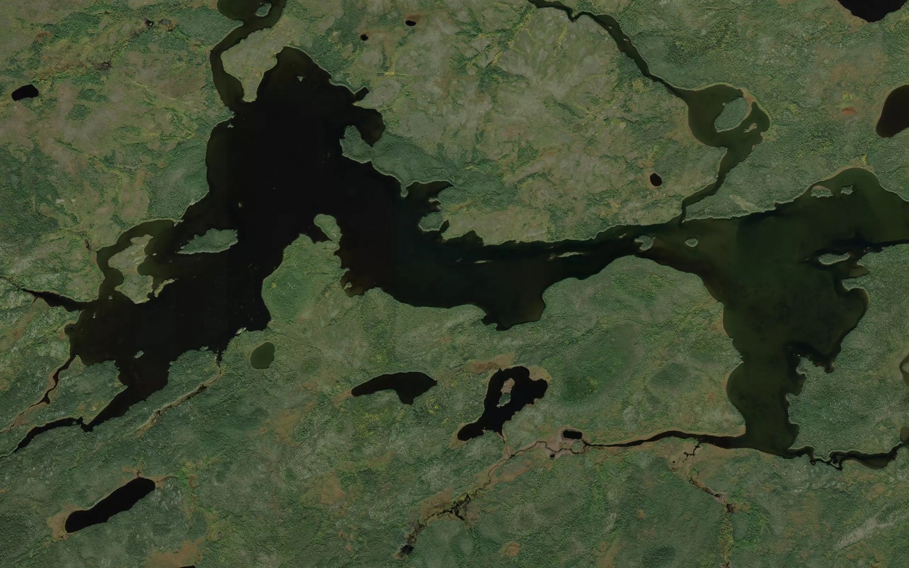 Satellite map of the Meston Lake