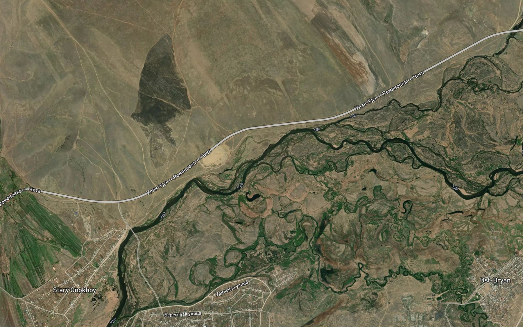 Satellite map of the Bryanka