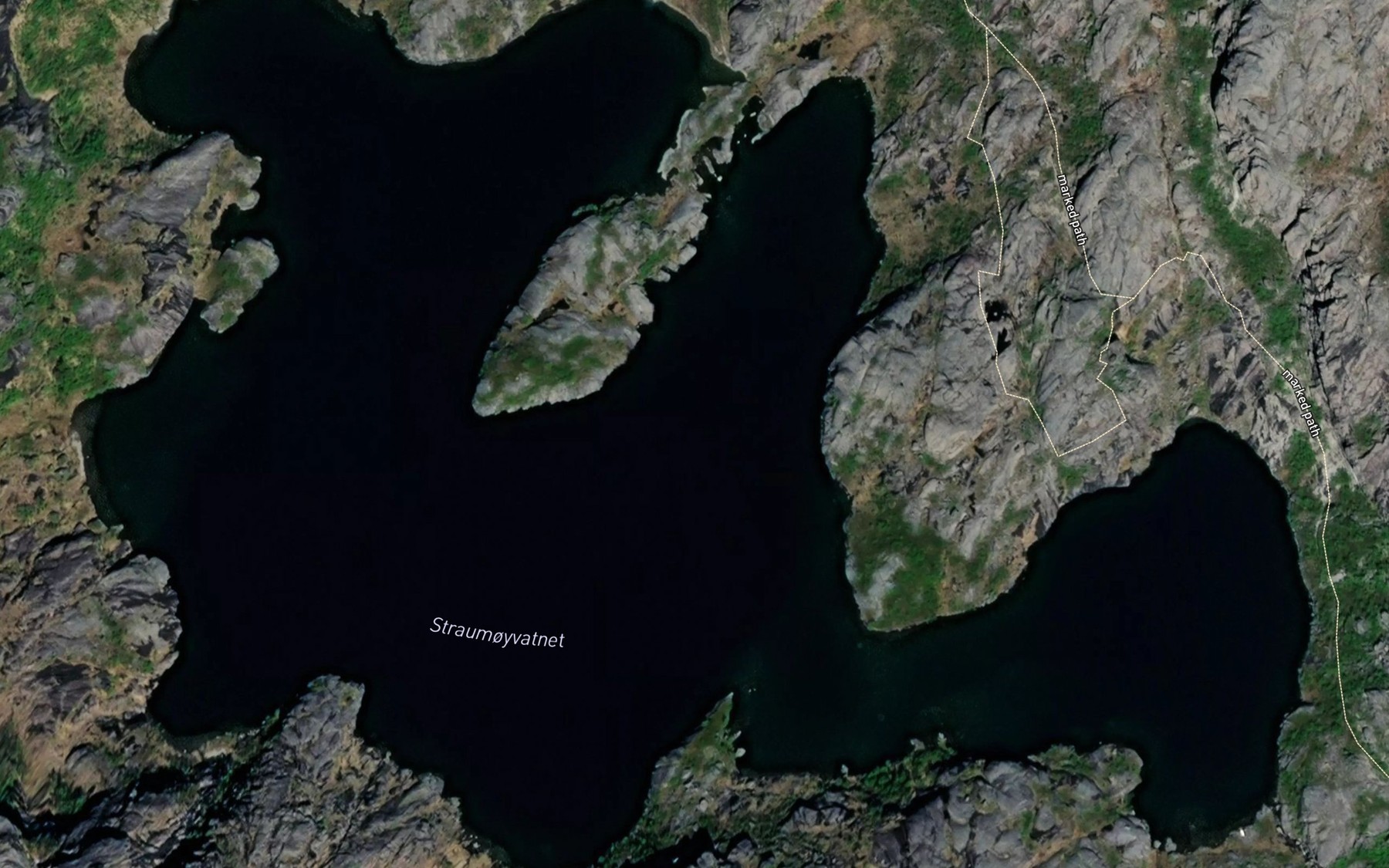 Satellite map of the Straumsoyvatnet