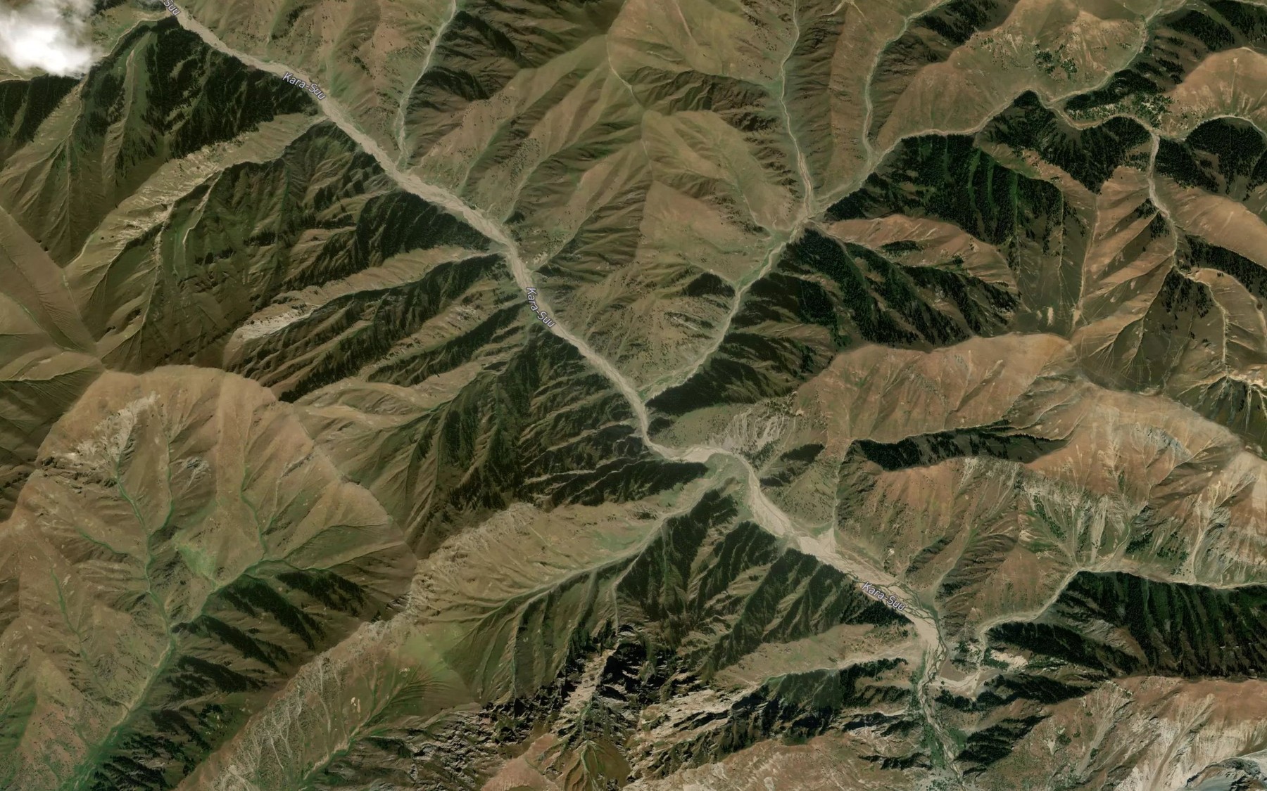 Satellite map of the Kyzyl-Suu