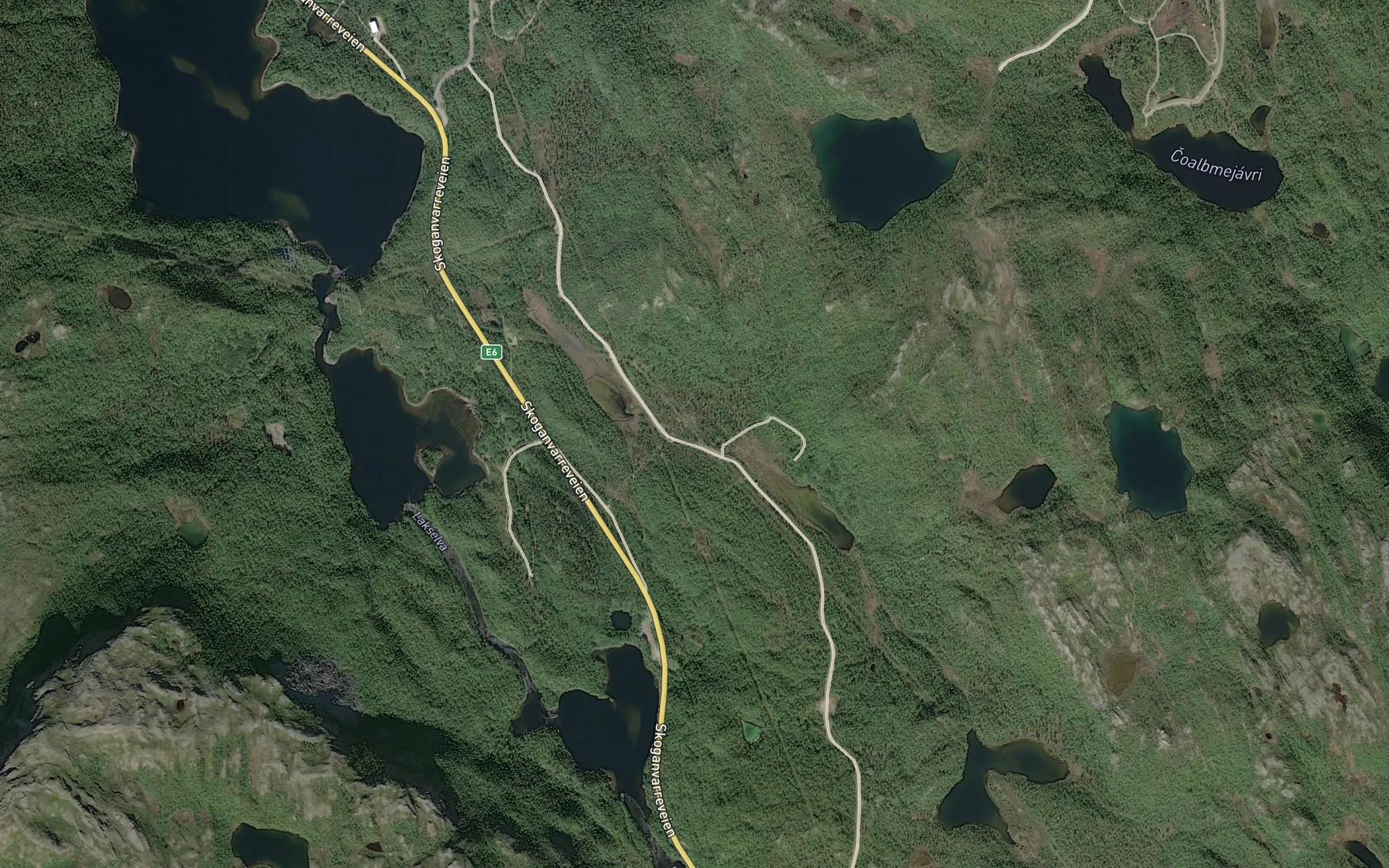 Satellite map of the Harrejakka