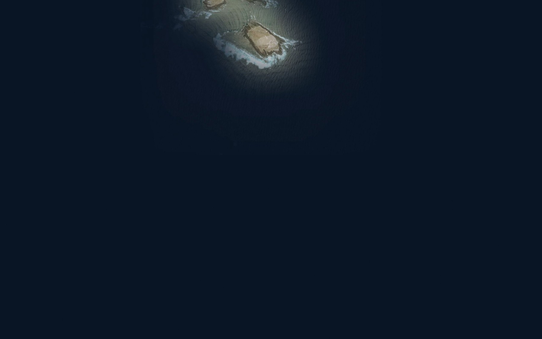 Satellite map of the East Reef