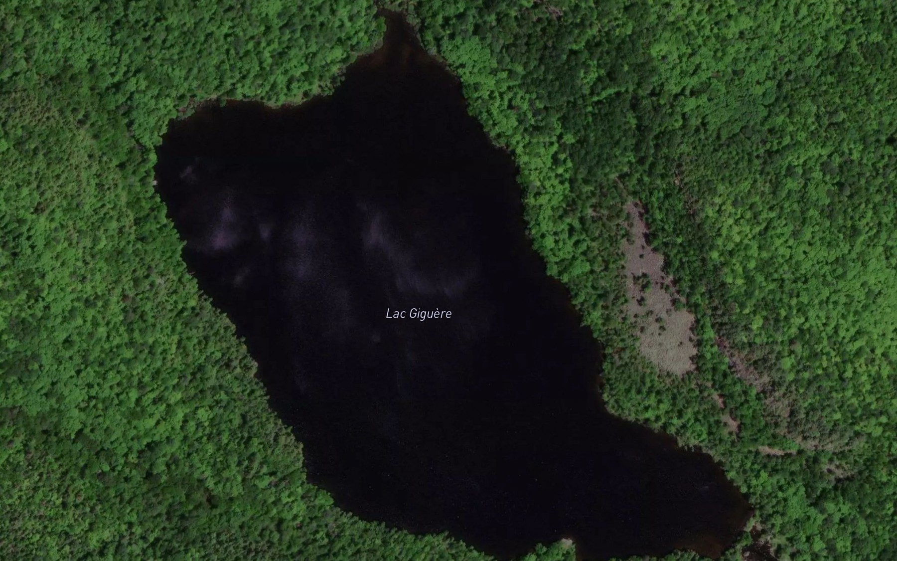 Satellite map of the Lac Giguere