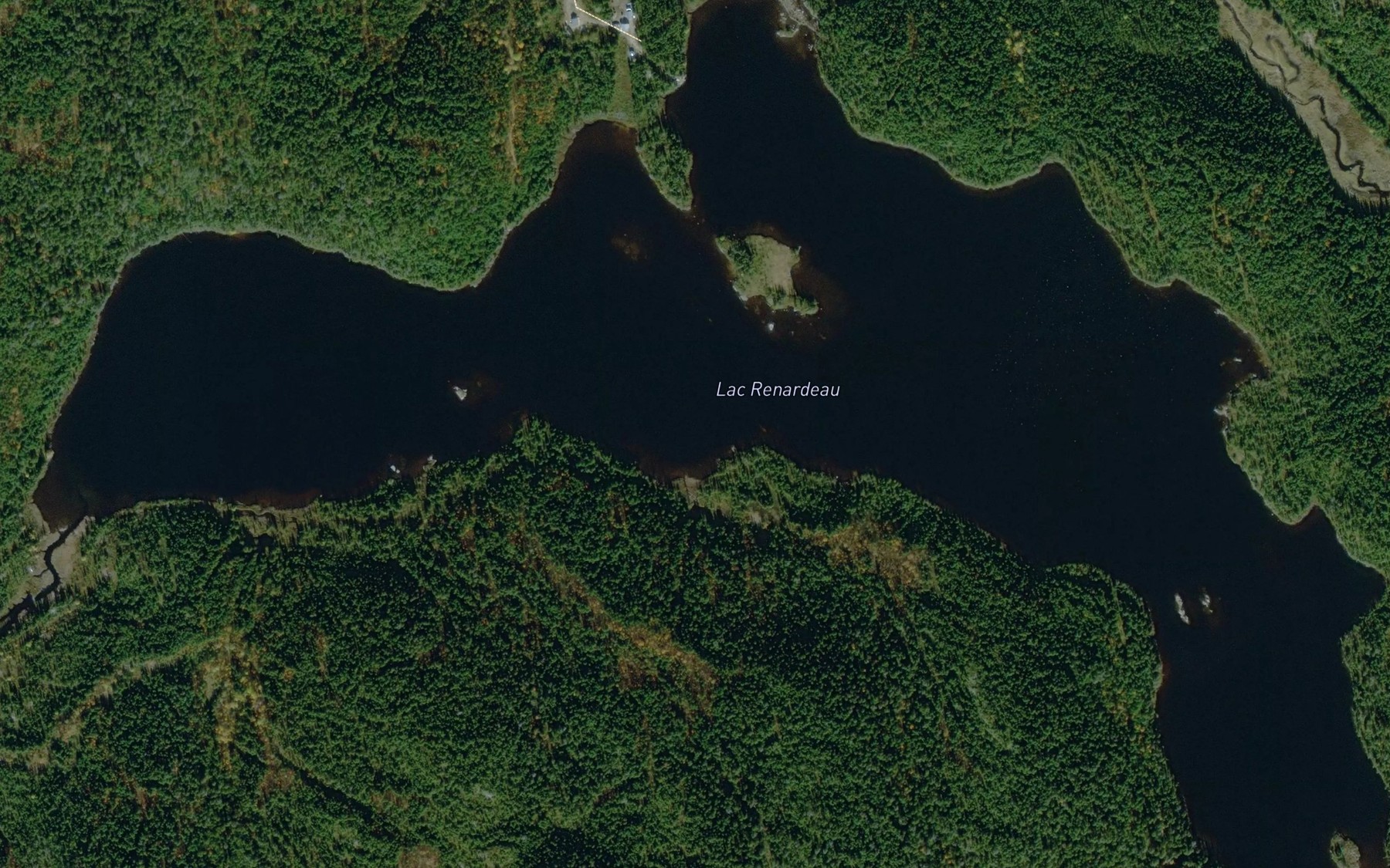 Satellite map of the Lac Renardeau