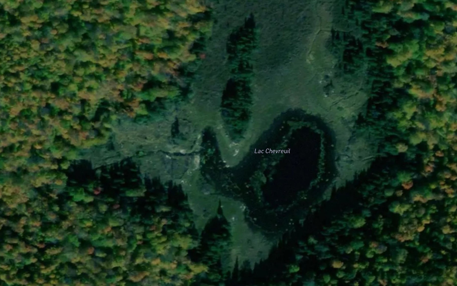 Satellite map of the Lac Chevreuil