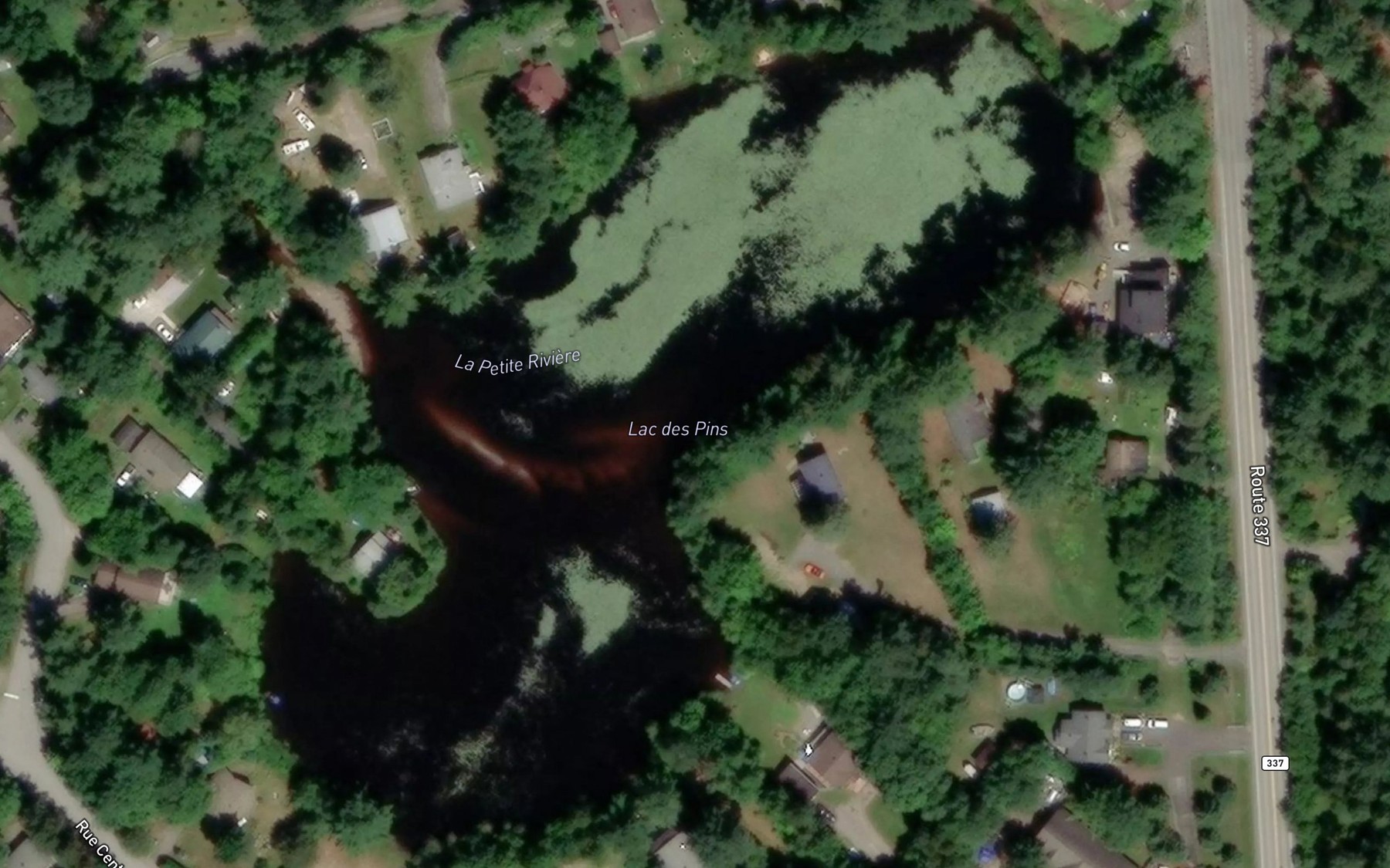 Satellite map of the Lac des Pins