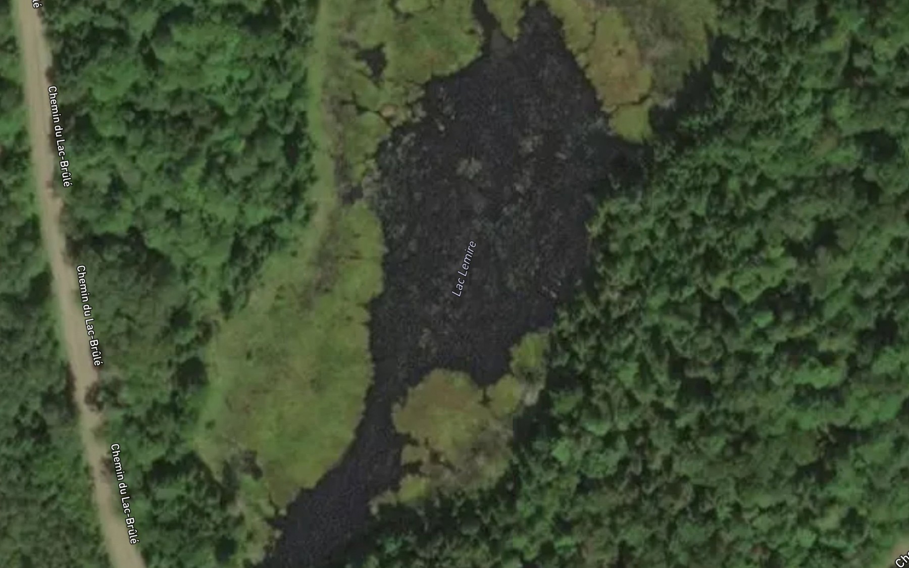 Satellite map of the Lac Lemire