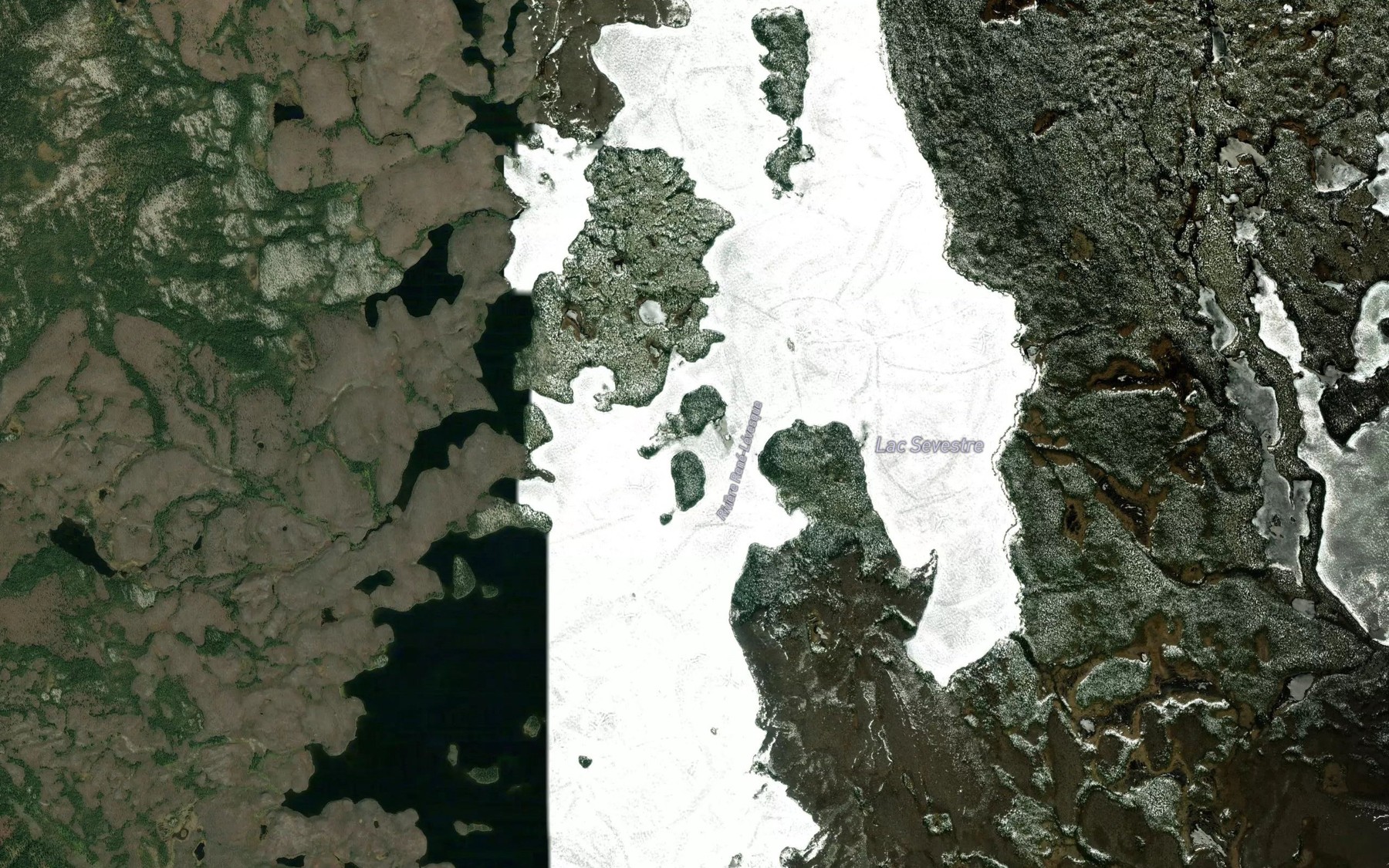 Satellite map of the Lac Sevestre